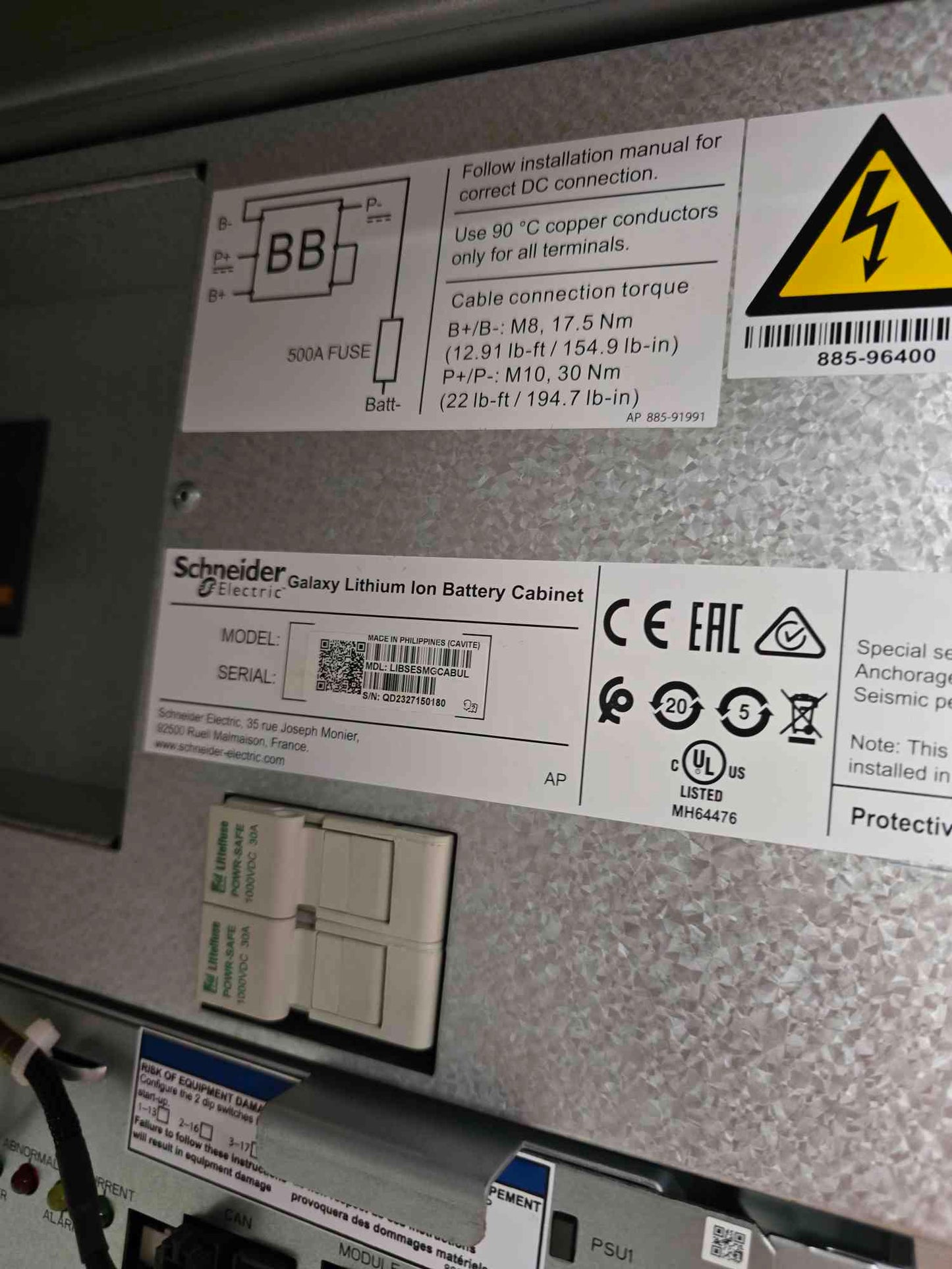 Schneider Electric Galaxy Lithium-ion Battery Cabinet (SKU: 111352)