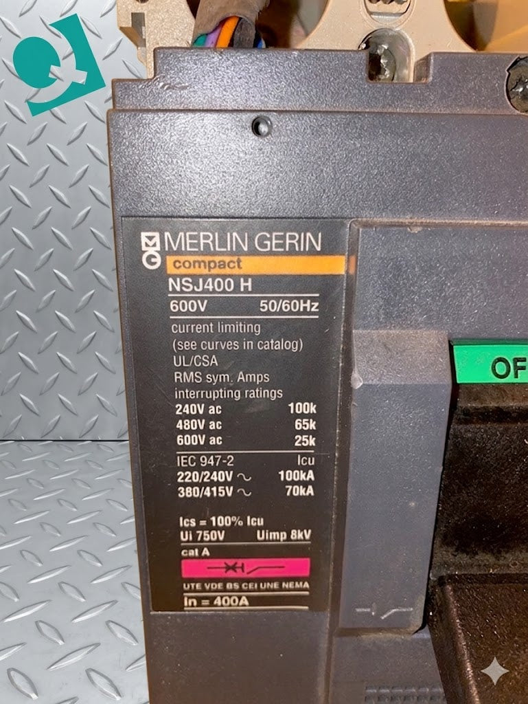400A Merlin Gerin NSJ400 H Circuit Breaker(S6LLST1366)