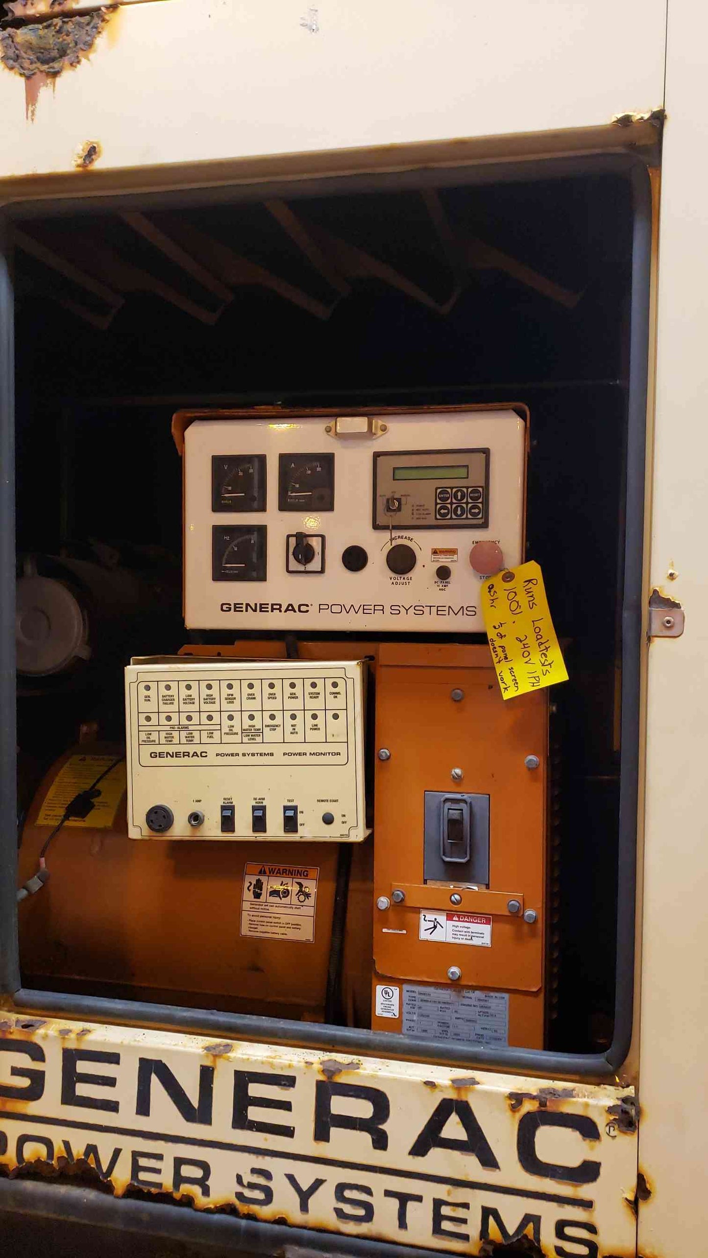 60KW Generac Diesel Generator 1PH 400Hrs TESTED