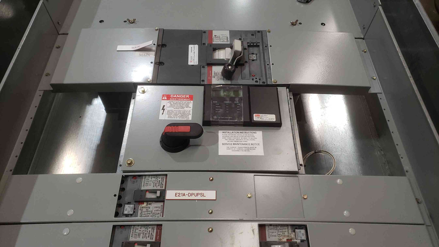 800A GE Spectra Panelboard w/ Main, Meter, 3 Breaker Distribution SFPA36AT0250 (107810)
