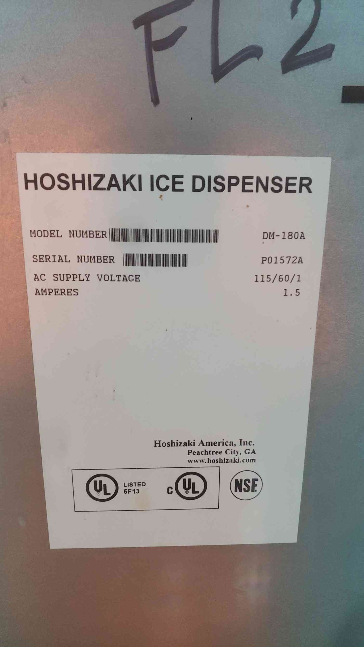 Hoshizaki KML-600MWH Crescent Cube Ice Machine with DM-180A Ice and Water Dispenser 115/230V (SKU: 113295)