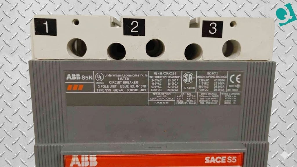 ABB Sace S5N 300A 600VAC 600VDC 3 Pole Circuit Breaker-300(104606)