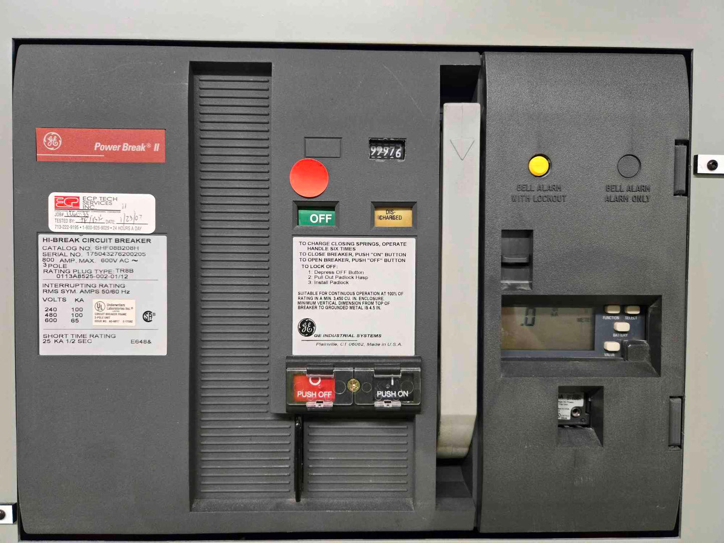 4000A GE Power Break Switchboard Switchgear Dual SSD 4000A Main & 14 SHF 800A Sub Feeds (107637)