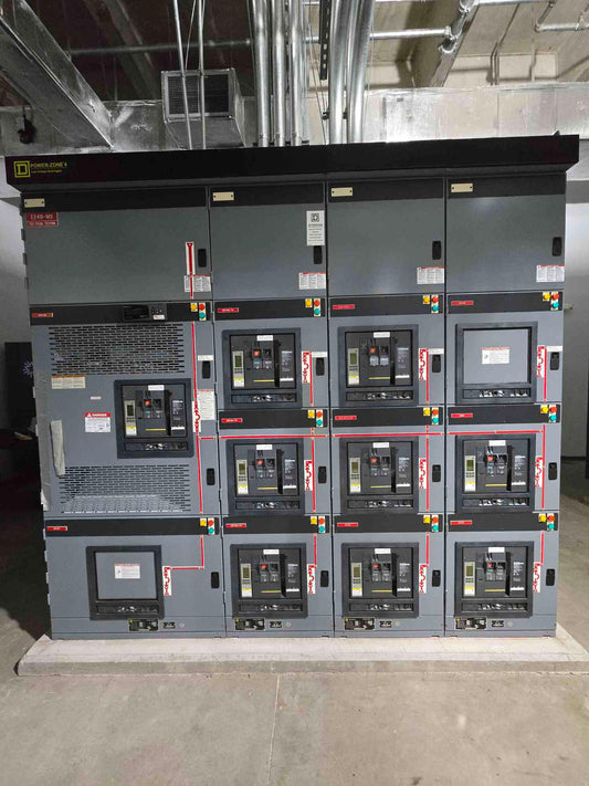 Square D Power-Zone 4 Switchgear 4000A Main & 8x NW16H2 1600A Breakers (109355)