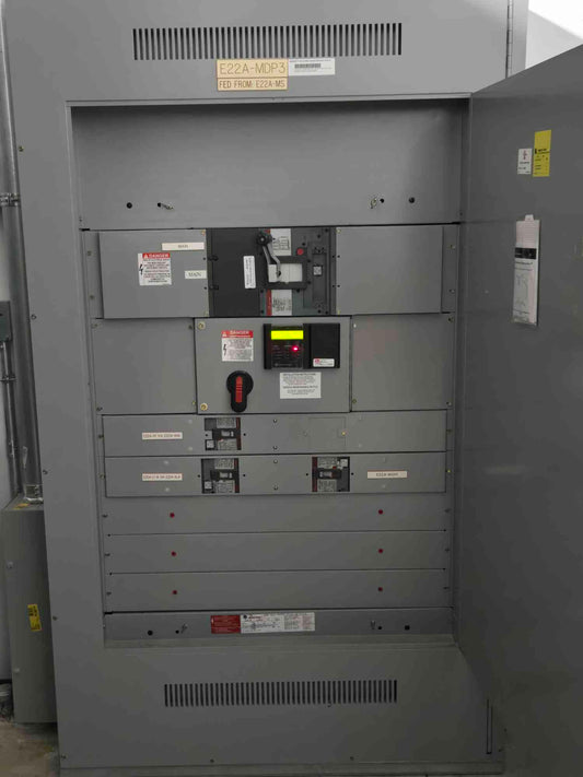 800A GE Spectra Panelboard w/ Main, Meter, 3 Breaker Distribution SFPA36AT0250 (107810)