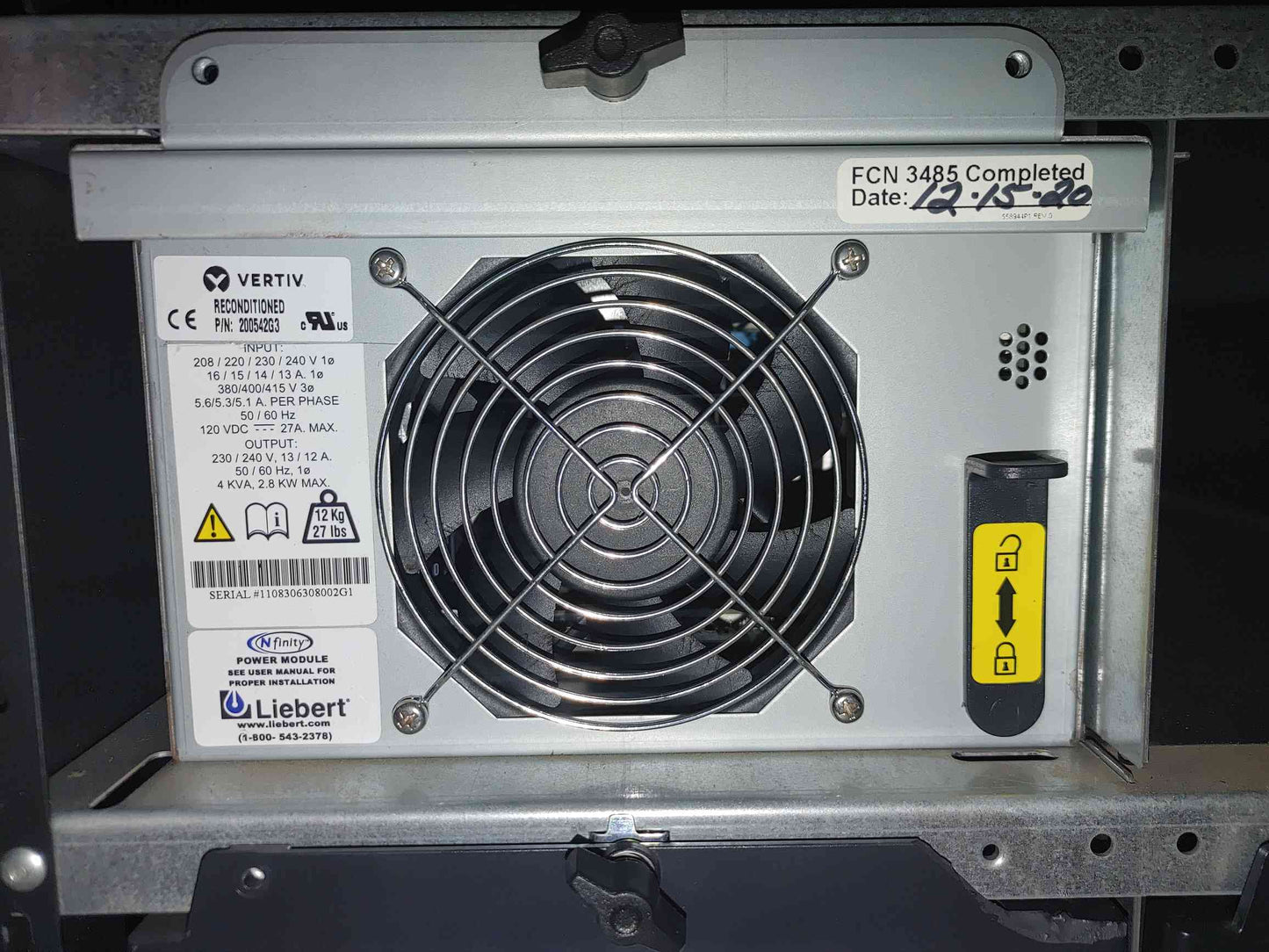 Liebert Nfinity UPS N208C0912600 1 Power Module