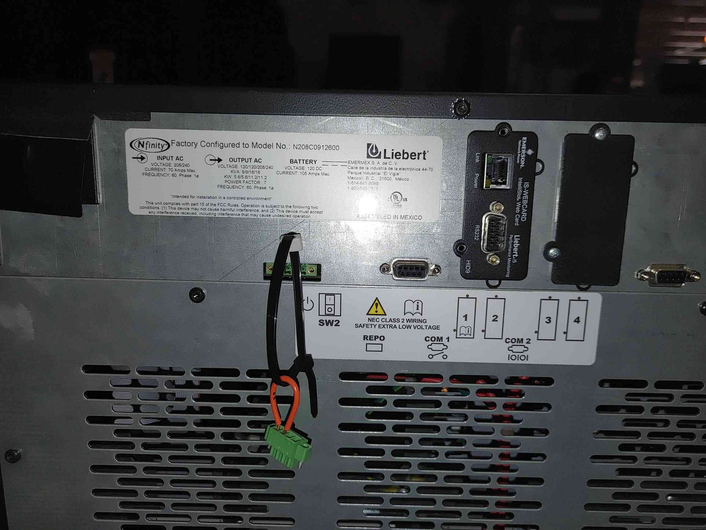 Liebert Nfinity UPS N208C0912600 1 Power Module