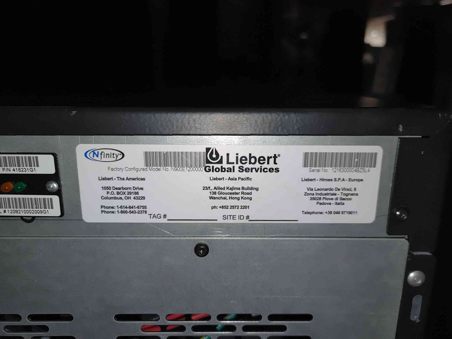 Liebert Nfinity Extended Battery Cabinet N900E1200000