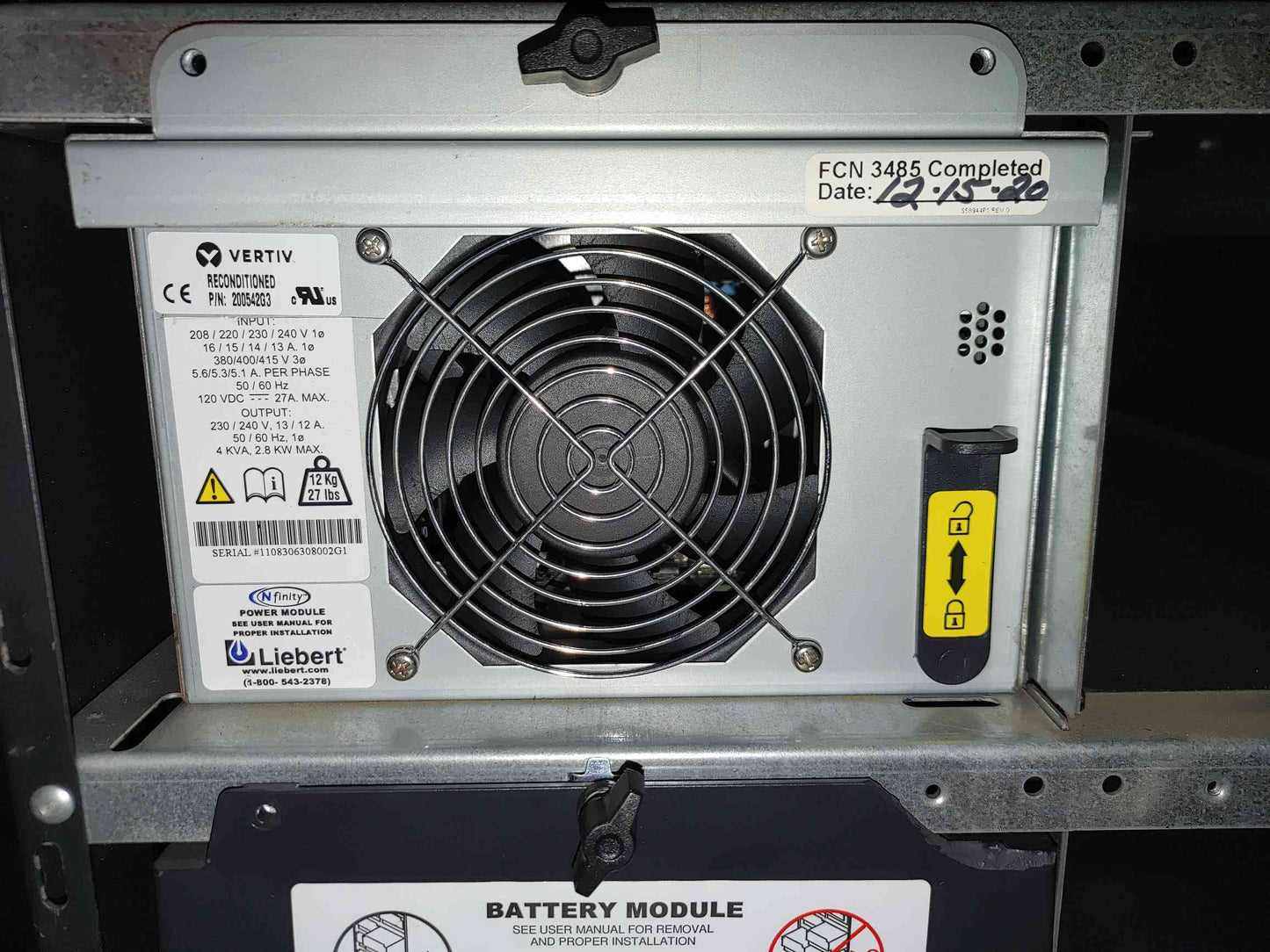 Liebert Nfinity UPS N208C0912600 1 Power Module