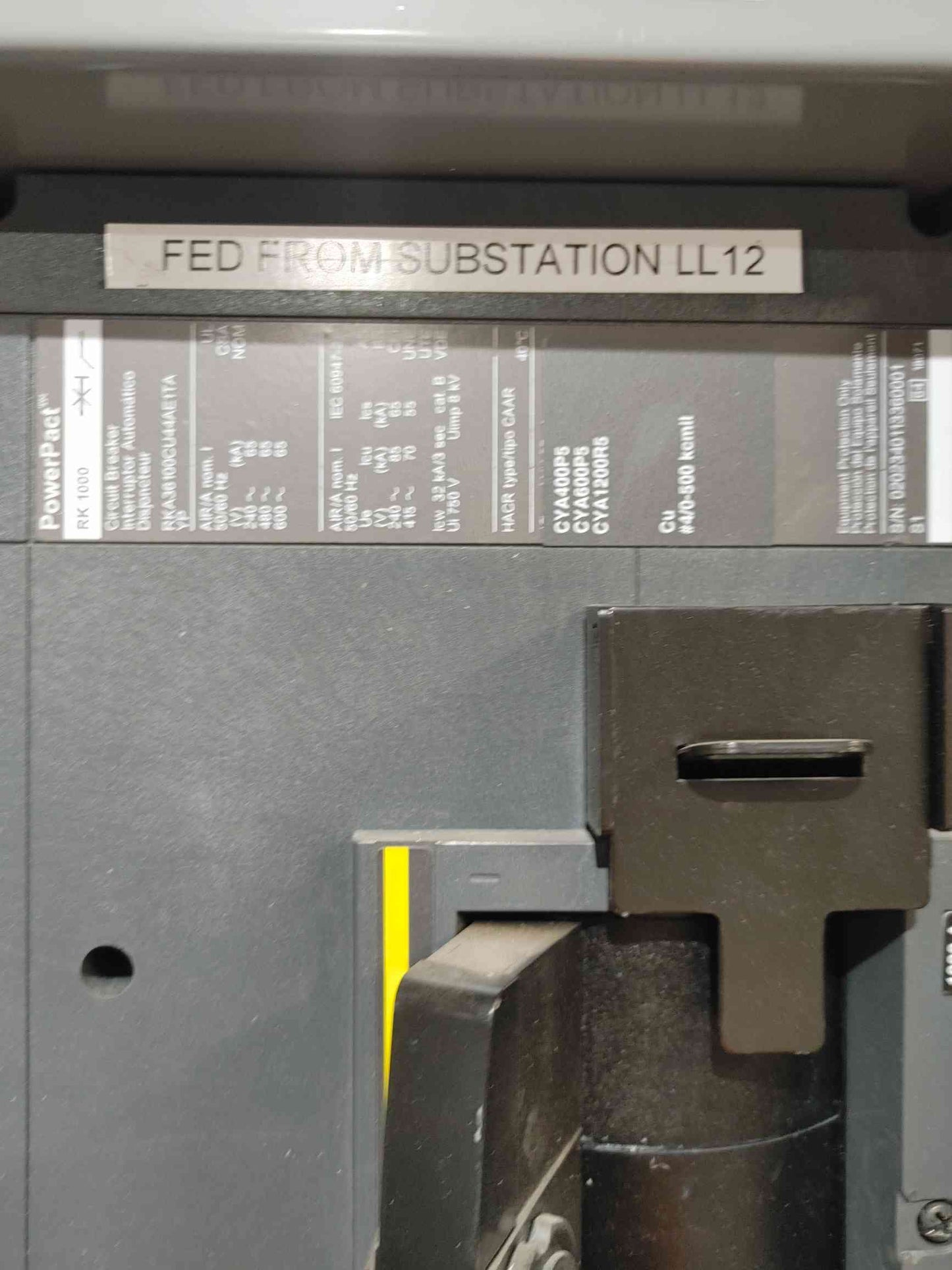 1000A Square-D HCR-U I-Line Panelboard 480/277 3PH 8 Breakers & Main (SKU: 111331)