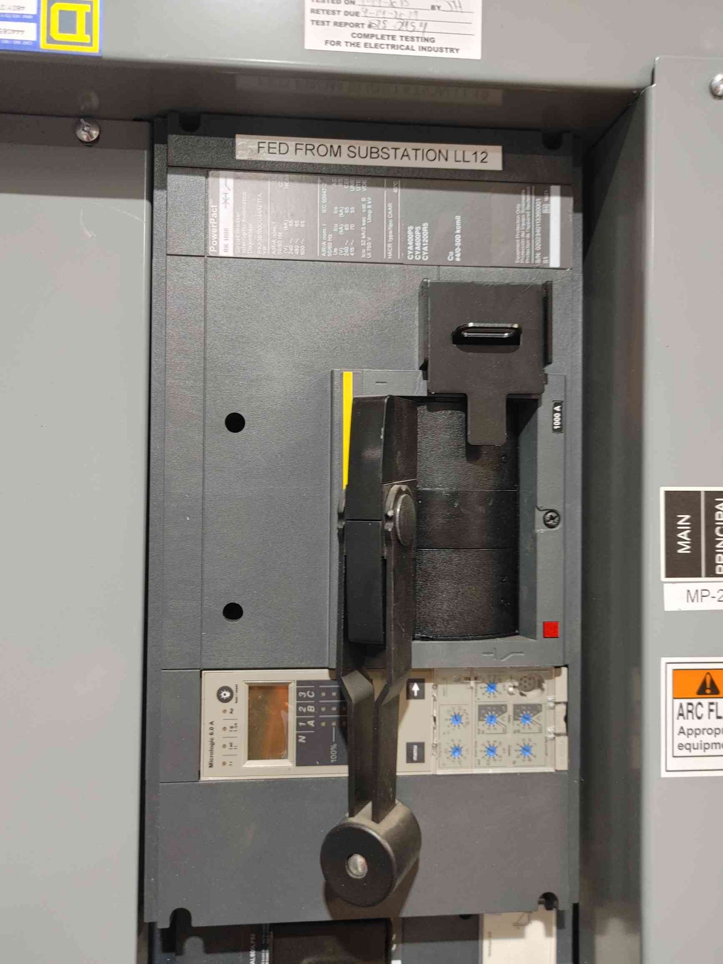 1000A Square-D HCR-U I-Line Panelboard 480/277 3PH 8 Breakers & Main (SKU: 111331)