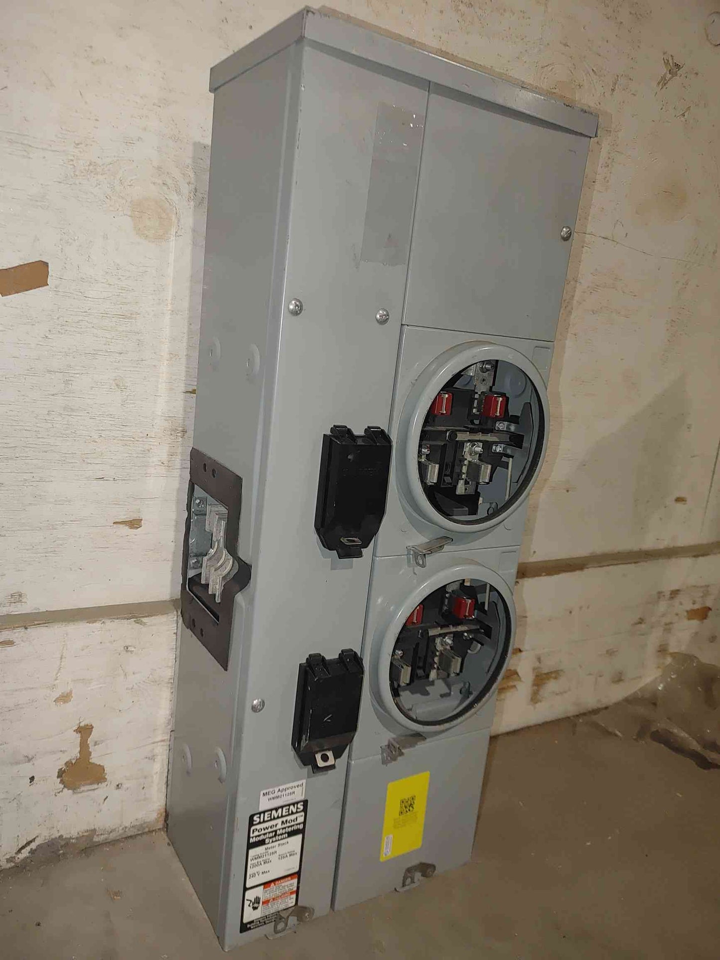 NEW Siemens WMM21125R Power Mod 2-Gang Meter Stack 125A Outdoor 1200A Bus (SKU: 111771)