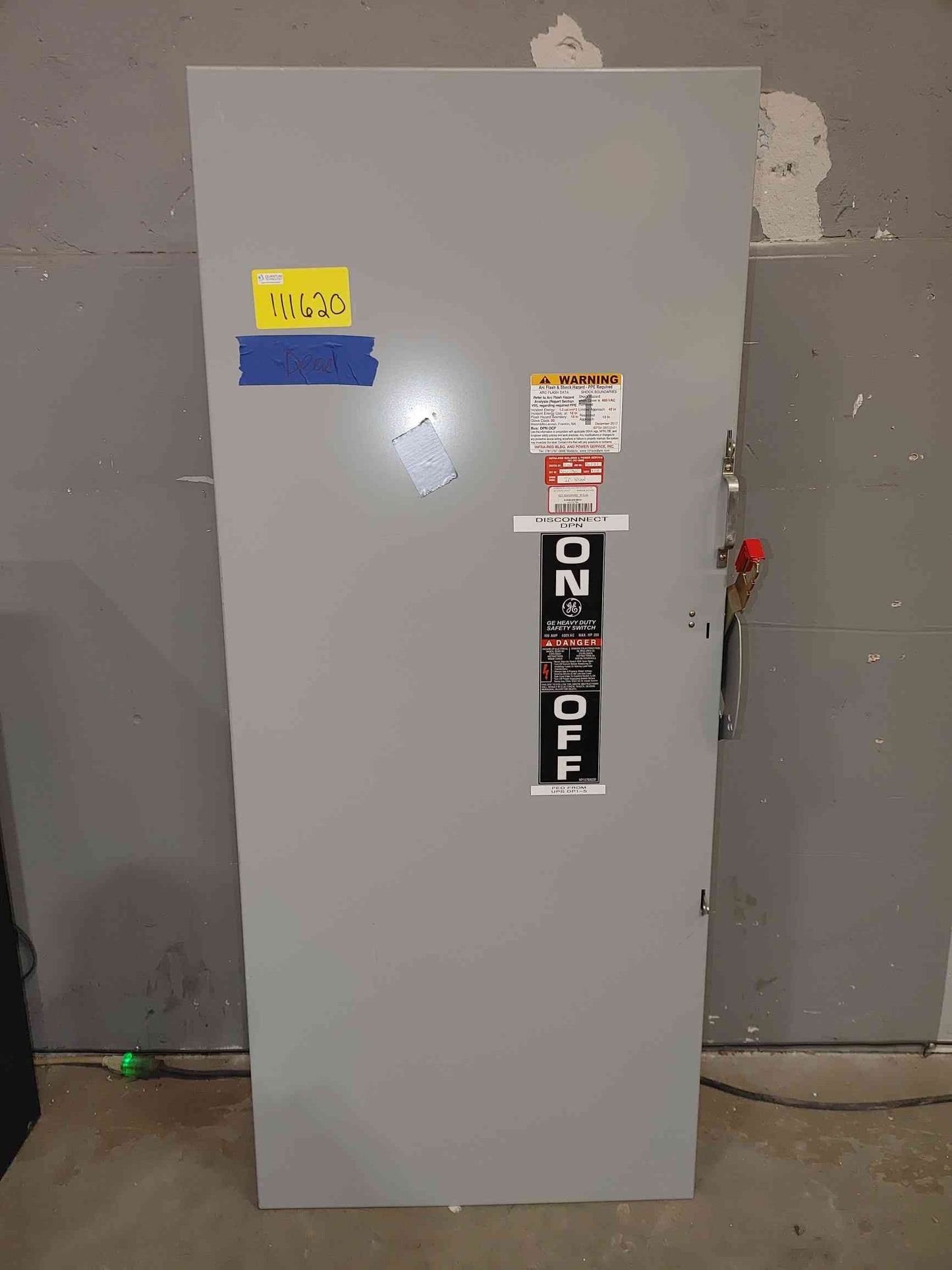 400A GE Safety Switch 600VAC/250VDC Model Number 11(SKU: 111620)