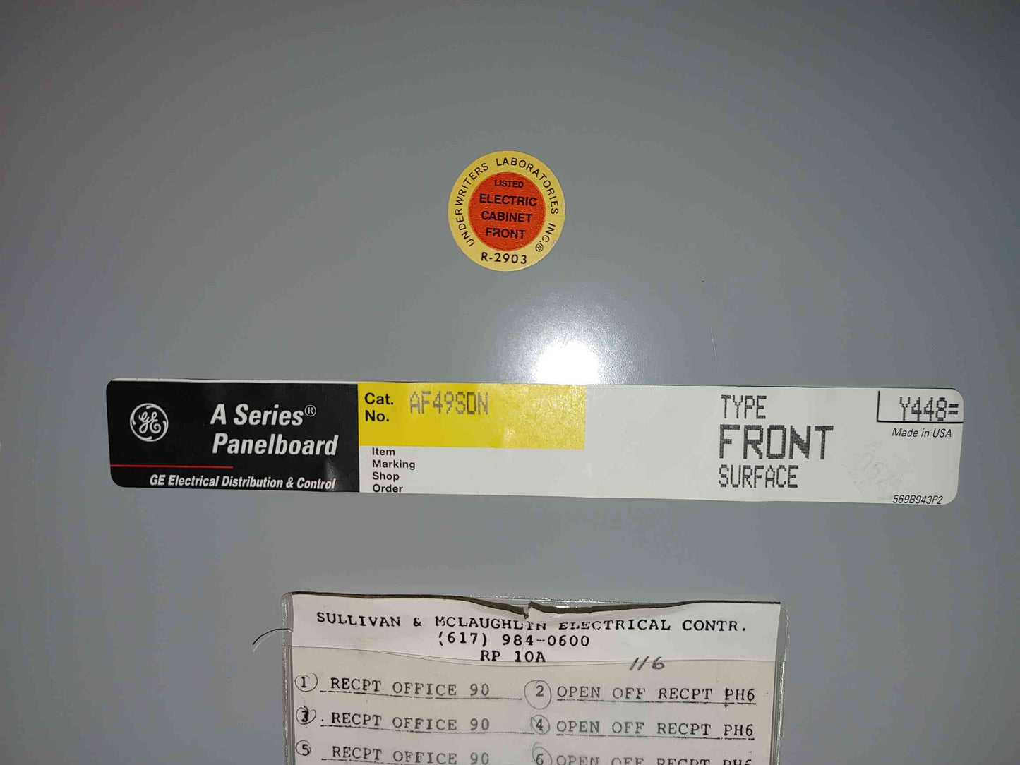 225A 120/208v GE A Series Panelboard with Main (112469)