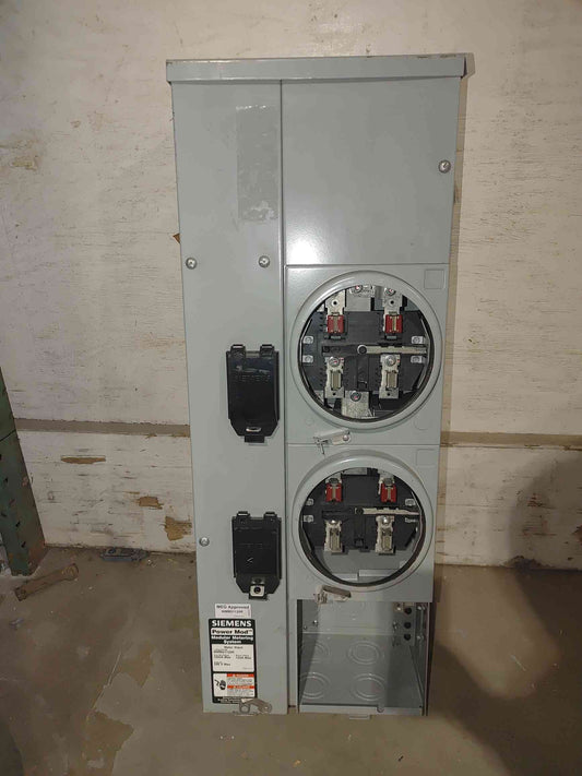 Siemens WMM21125R Power Mod 2-Gang Meter Stack 125A Outdoor NEMA 3R 1200A Bus (SKU: 112527)