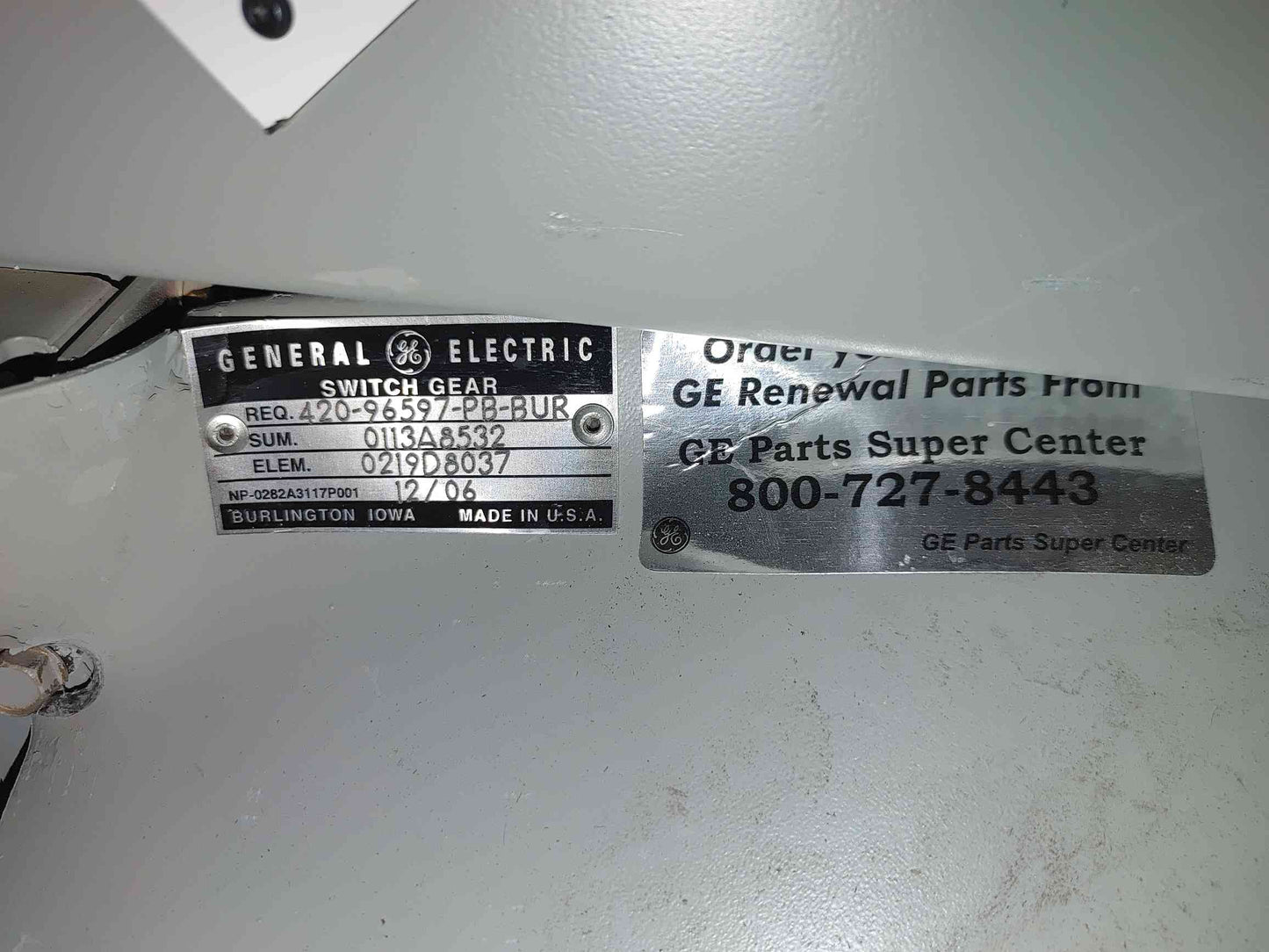 GE Power Break Switchboard 4x 800A SHF08B208H Power Break II Breakers 480V (112941)
