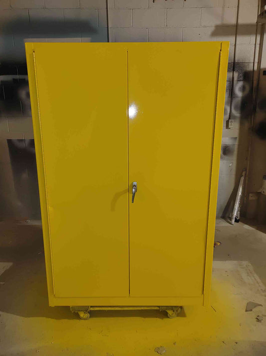 43" Eagle 1947 45 Gallon Flammable Safety Storage Cabinet Yellow w/ Shelves New Paint (S6LLST3611)