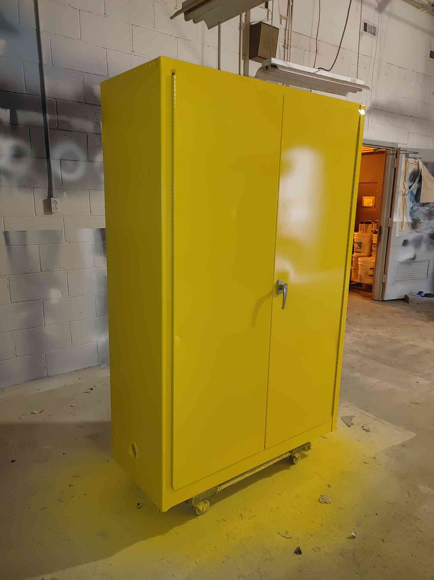 43" Eagle 1947 45 Gallon Flammable Safety Storage Cabinet Yellow w/ Shelves New Paint (S6LLST3611)