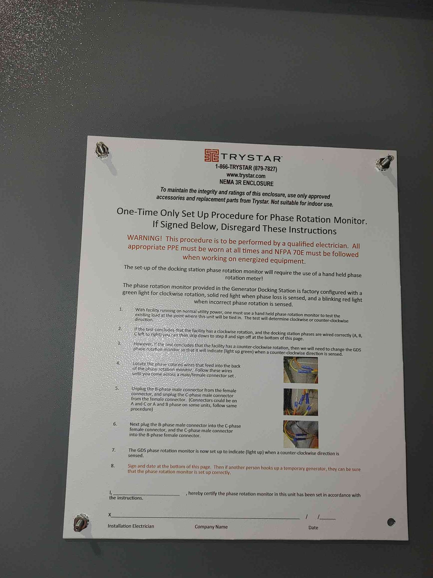 NEW Trystar 3000A Generator Docking Station 480V 3 Phase Switch GHUA1.N5-A-A-A2 (SKU: 111367)