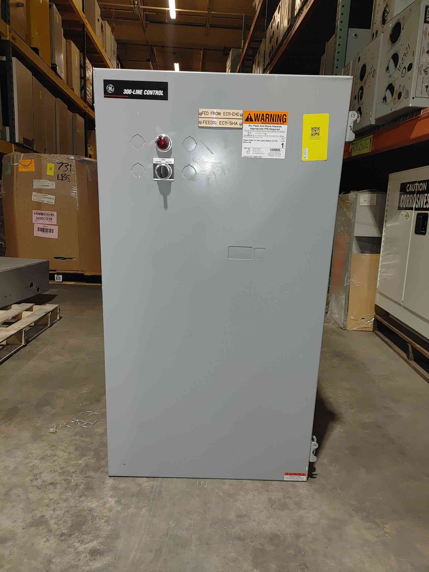 GE 300 Line Combination Motor Starter Enclosure Hand Off Auto Switch RIB Relays