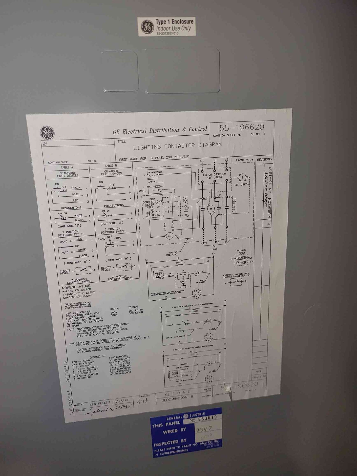 GE 300 Line Combination Motor Starter Enclosure Hand Off Auto Switch RIB Relays