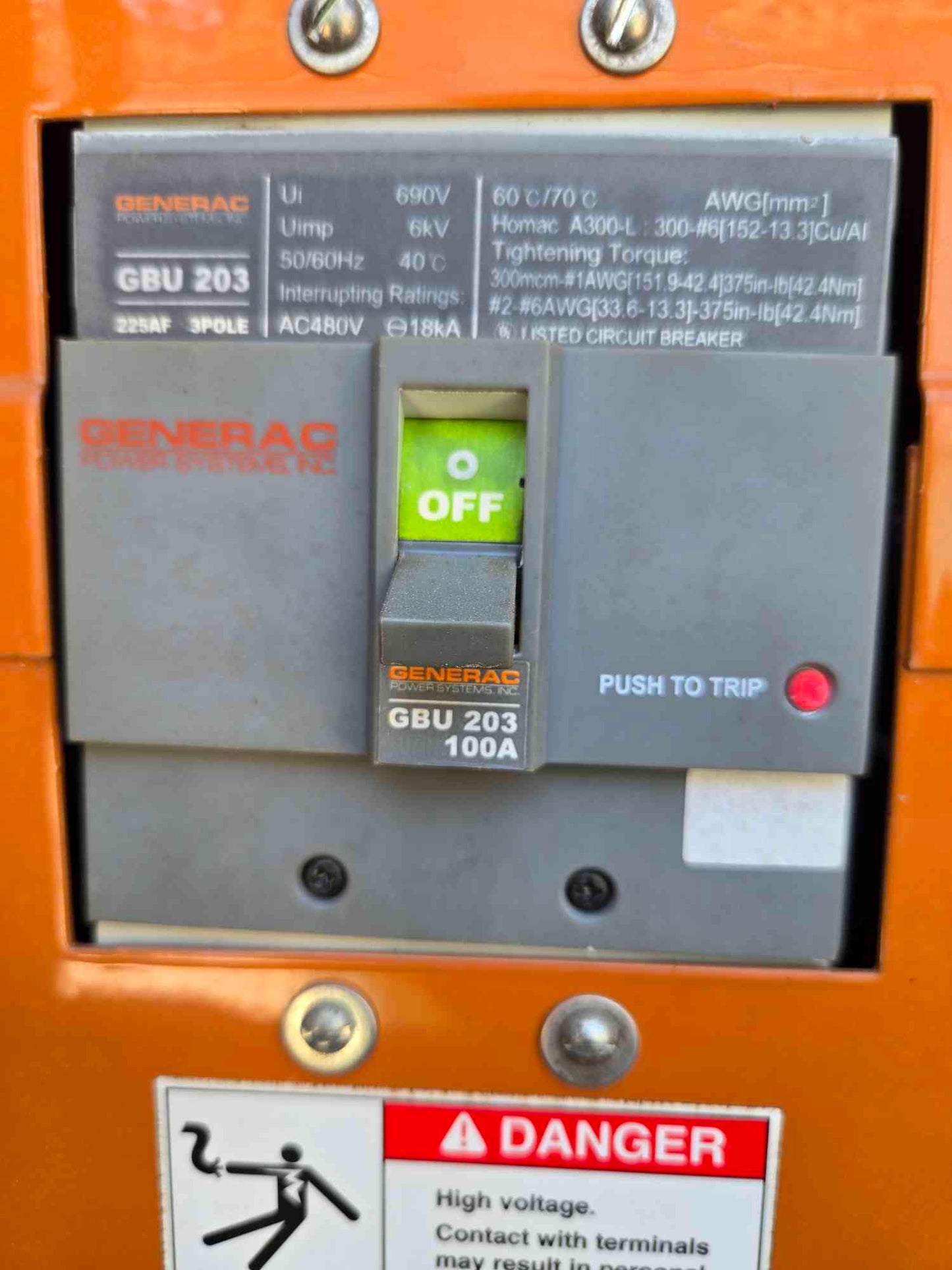 60KW Generac Generator 5030 John Deere Diesel 1Ph '06 820Hrs. LOAD TESTED