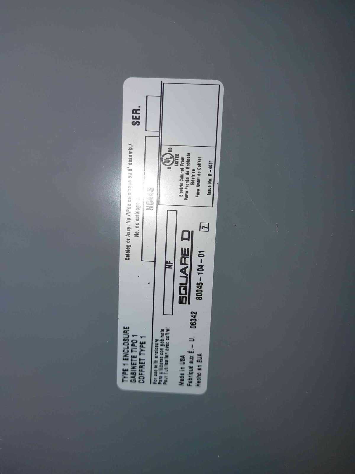 Square D NF Panelboard 200A 480Y 277V Loaded 3-Pole EDB Breakers 35A 60A 20A