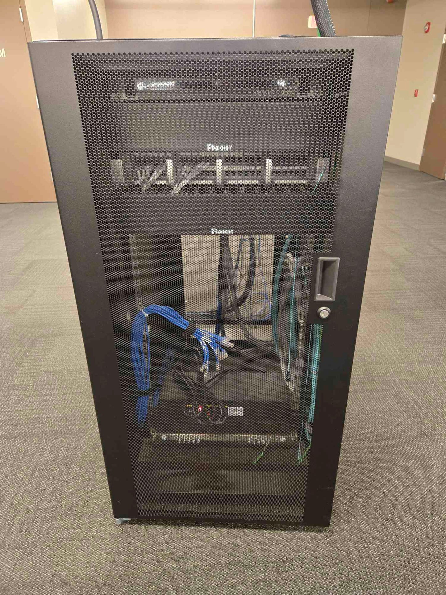 24U Panduit Half Height Server Rack Telecom Cabinet