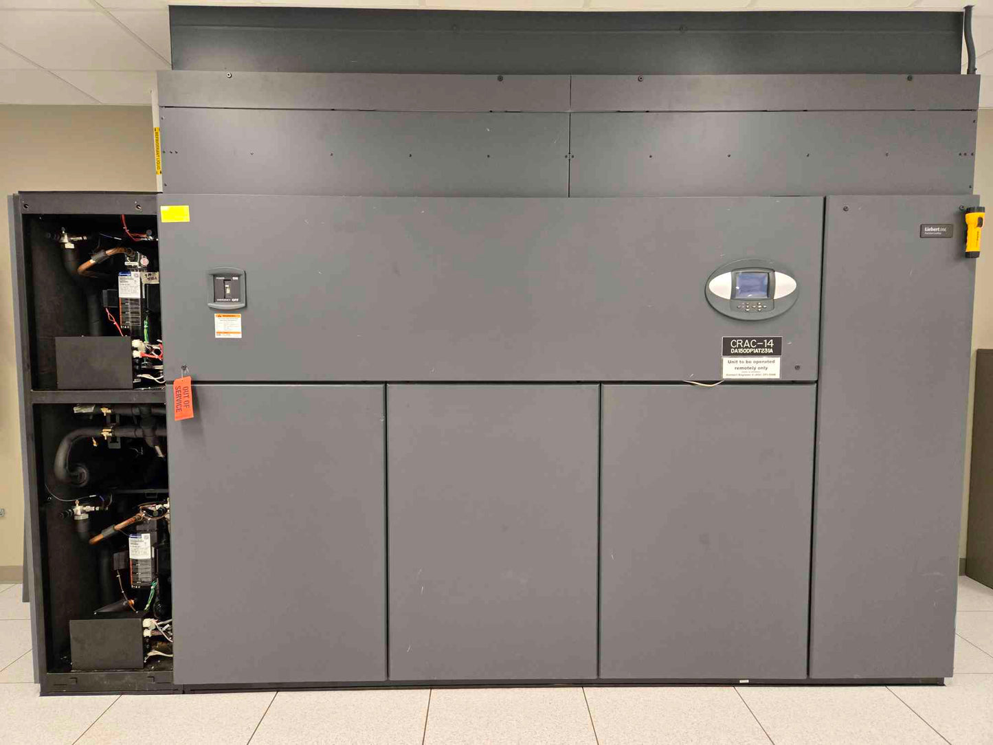 Vertiv DSE DA150D 30 Ton Air Cooled CRAC Downflow 460V 3Ph '13 w/ Condenser