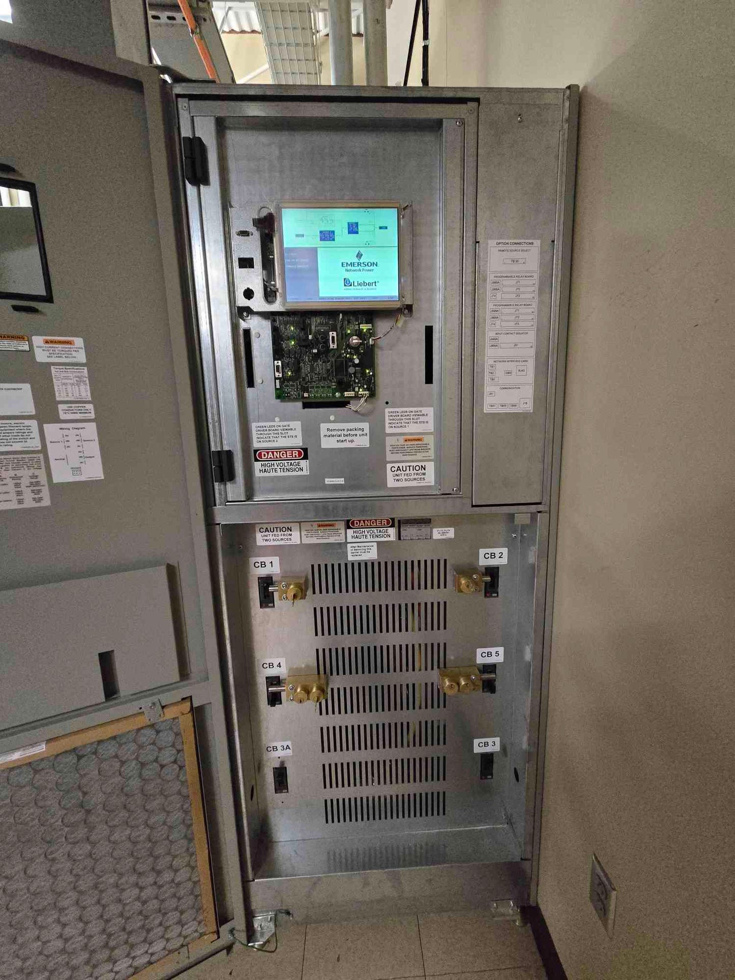 Liebert STS 250 Amp 480V STS2 250A Static Transfer Switch
