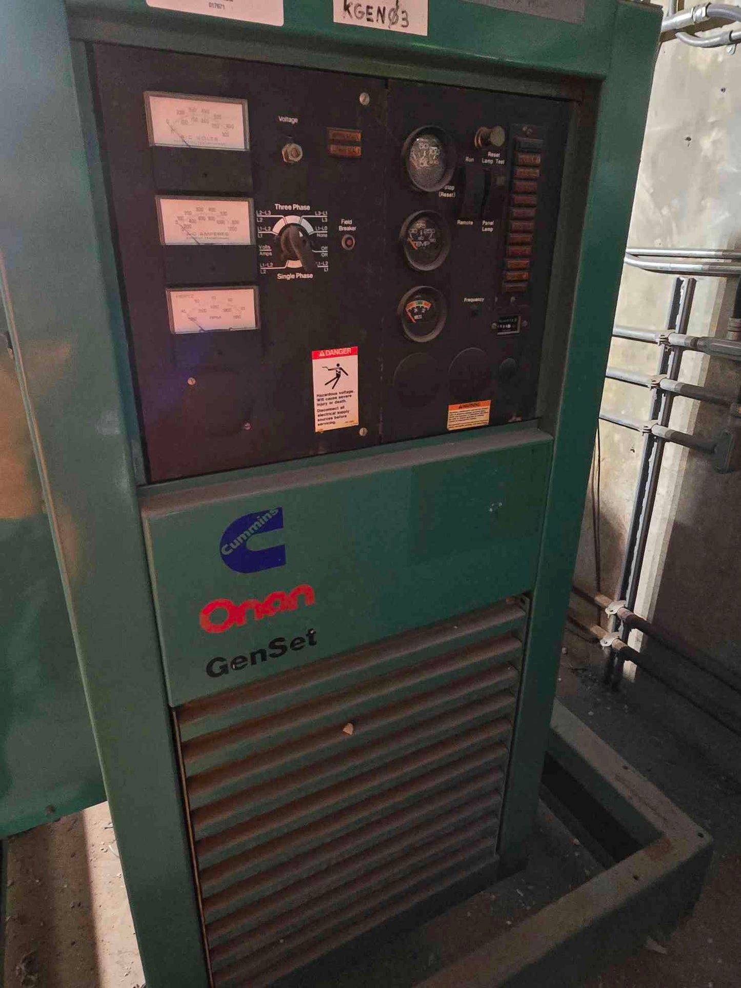 300KW Cummins NTA-855-G2 Diesel Generator 3PH 86hrs