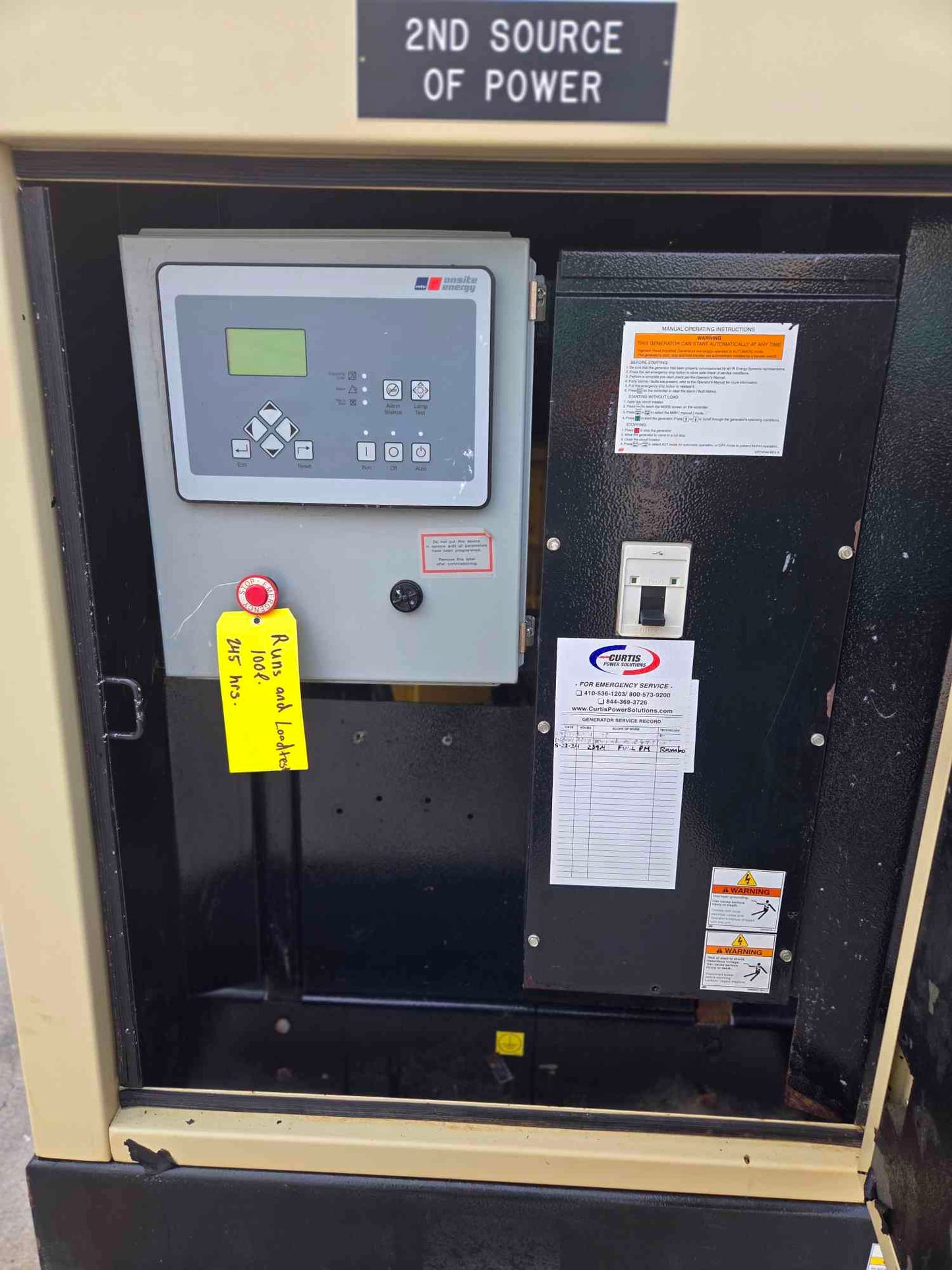 60KW Ingersoll Rand Generator 5.7L GM LP Nat Gas '05 245 Hrs TESTED