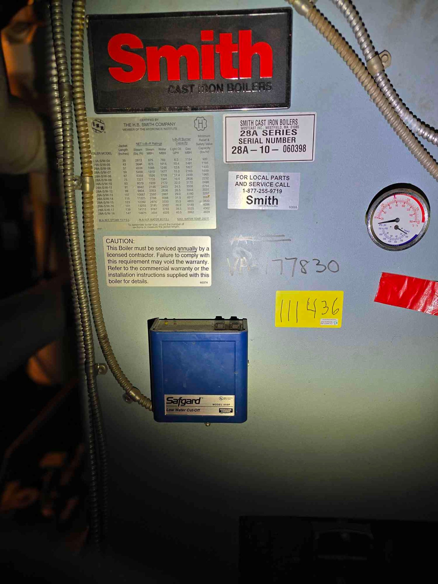 Smith Power 28A Series Flame Burner Nat Gas C2-G-20B-HBS-9 Cast Iron Boiler