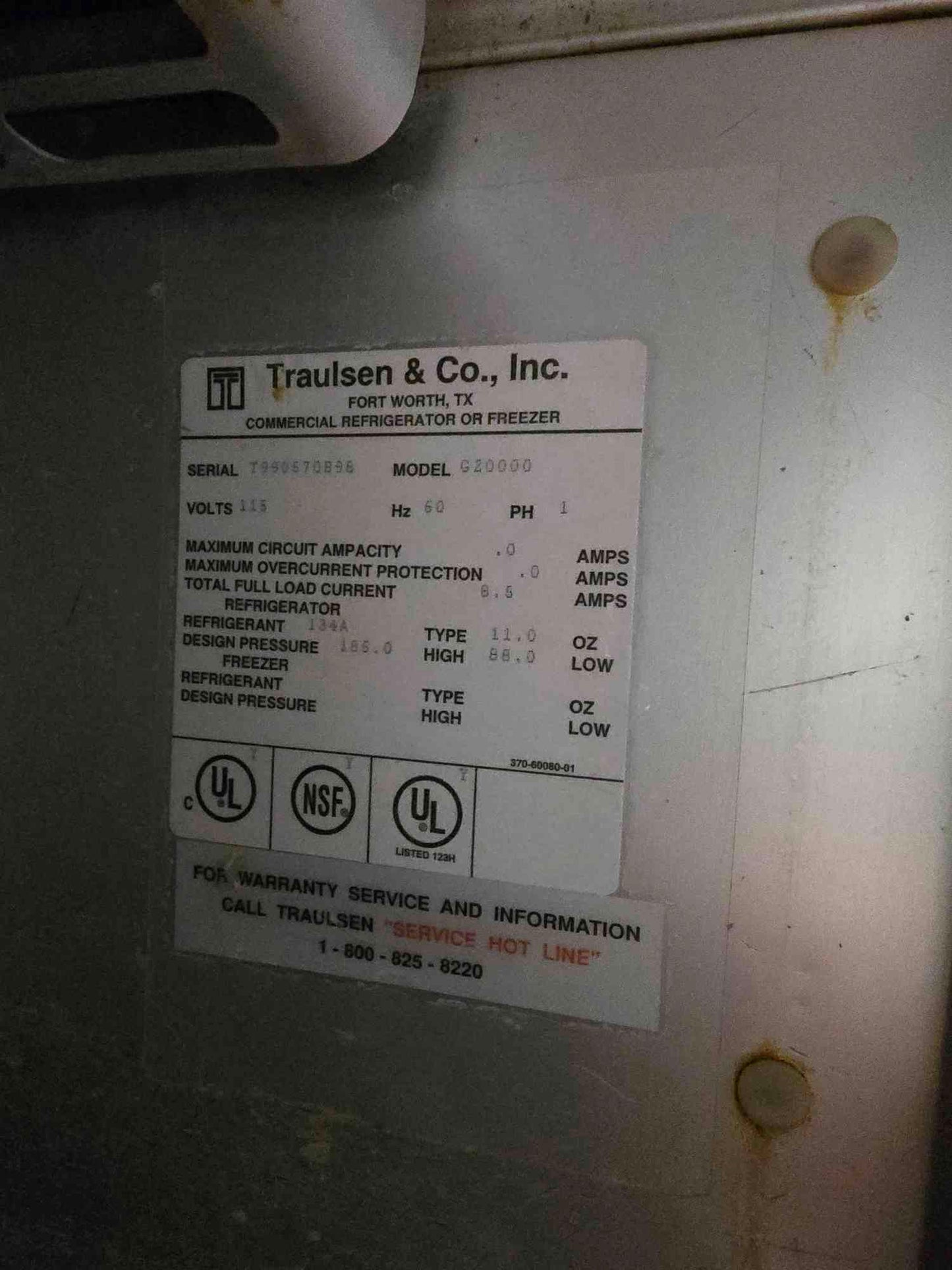 Traulsen & Co. Commercial Refrigerator / Freezer, Model G20000(SKU: 111450)