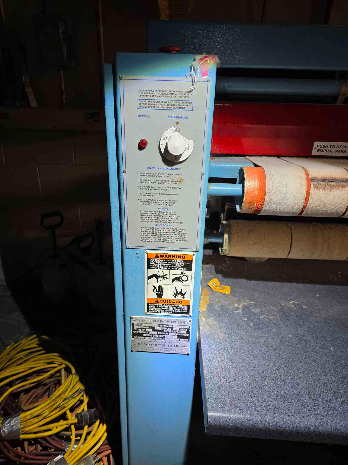 Chicago Flatwork Ironer, Model Comet 80 120v, 60 Cycle, 1Ph