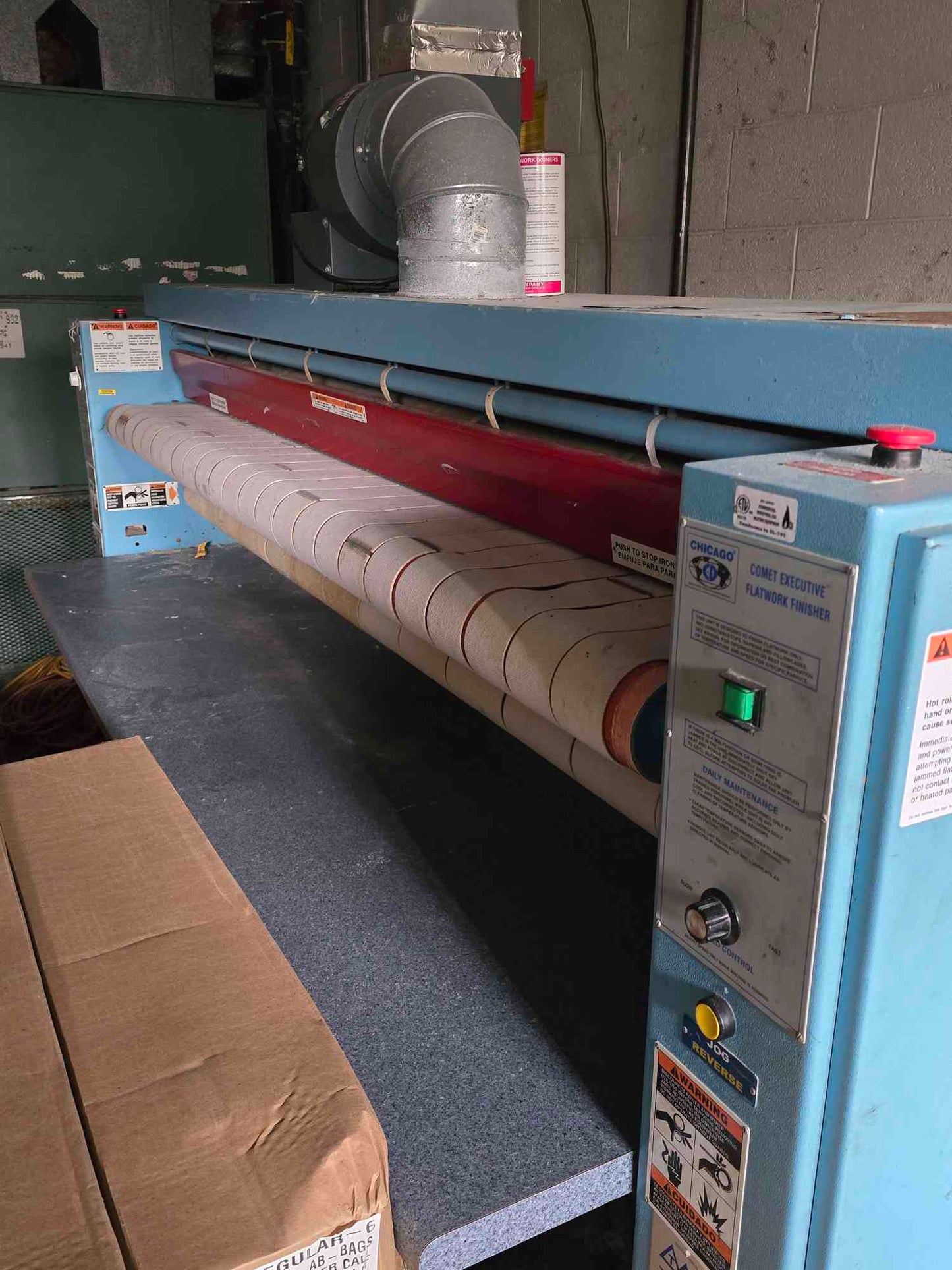 Chicago Flatwork Ironer, Model Comet 80 120v, 60 Cycle, 1Ph