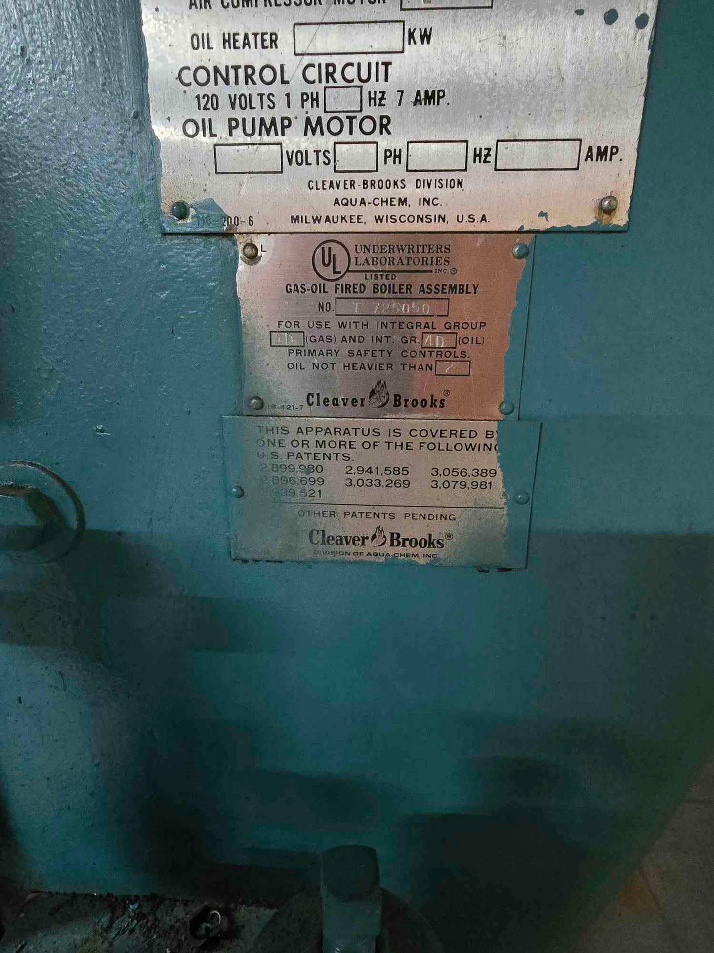 80HP Cleaver Brooks Packaged Boiler C8200-80 480V 3PH
