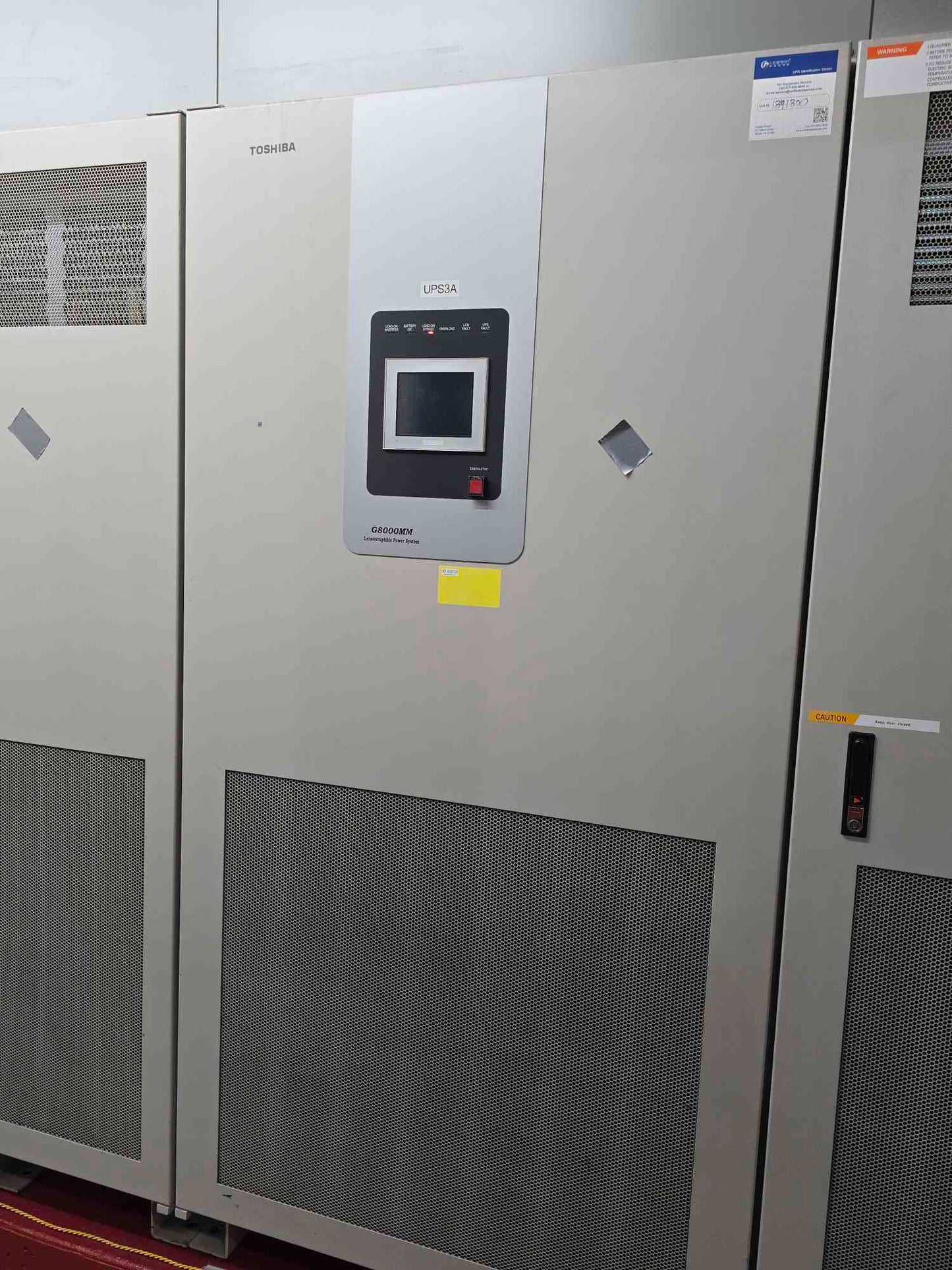 750KVA Toshiba UPS G8000MM UPS 480v '07 T8MS3 K75 (SKU: 111500)