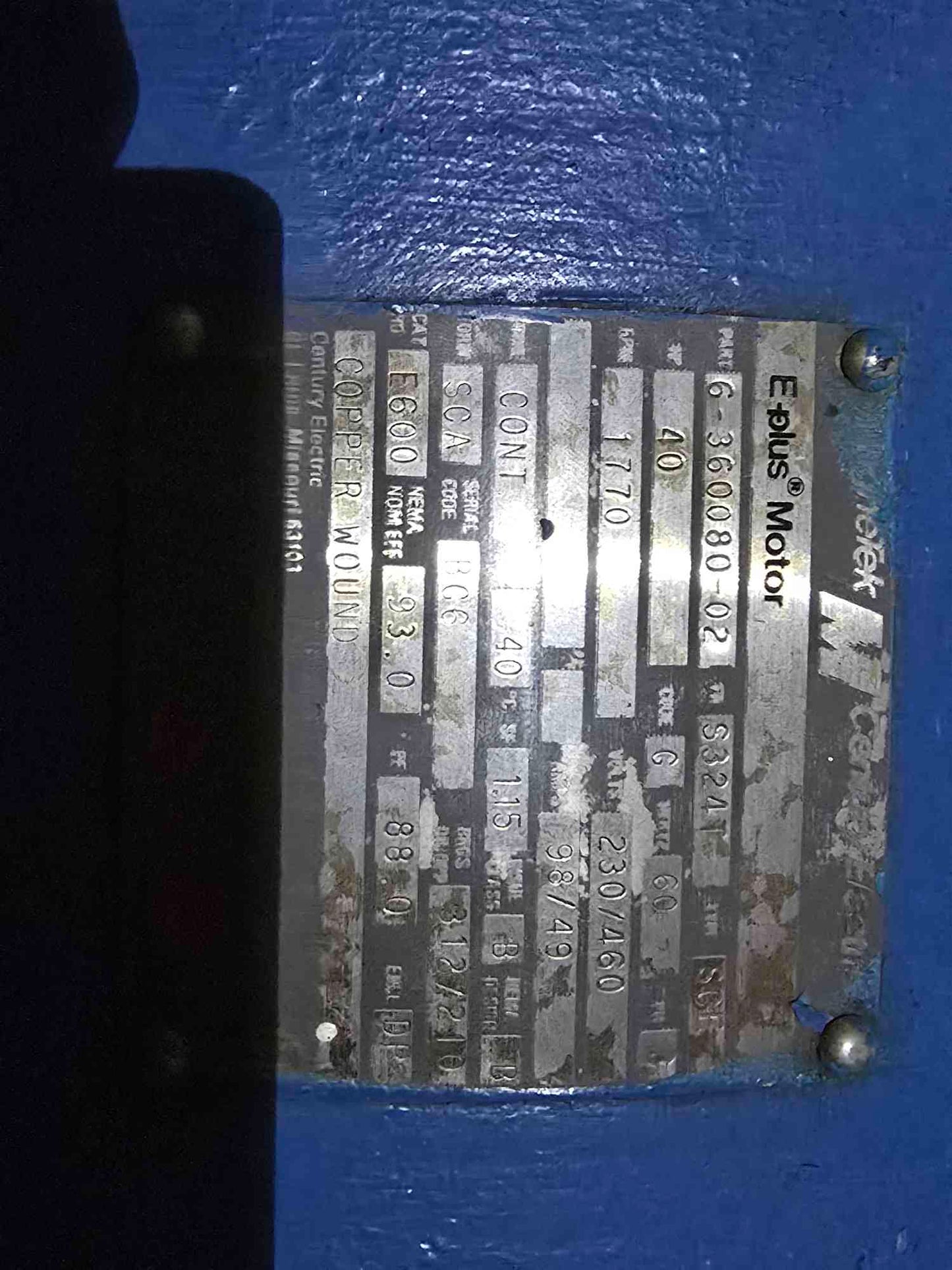 40HP Magnetek 6-360080-02 E-plus Motor 230/460V(SKU: 111503)