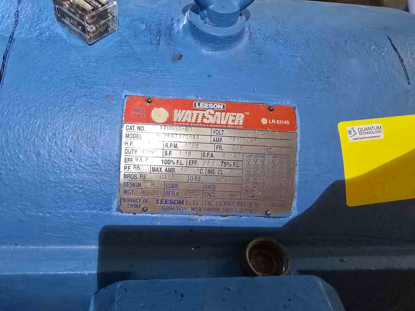 30HP Leeson WattSaver Motor and Pump  N286T17DB8A 3PH (SKU: 111519)