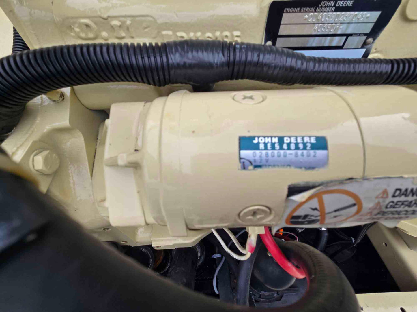 40KW 37KW Kohler 40ROZJ61 John Deere Diesel 4039 Generator 1333 Hrs '97 Tested