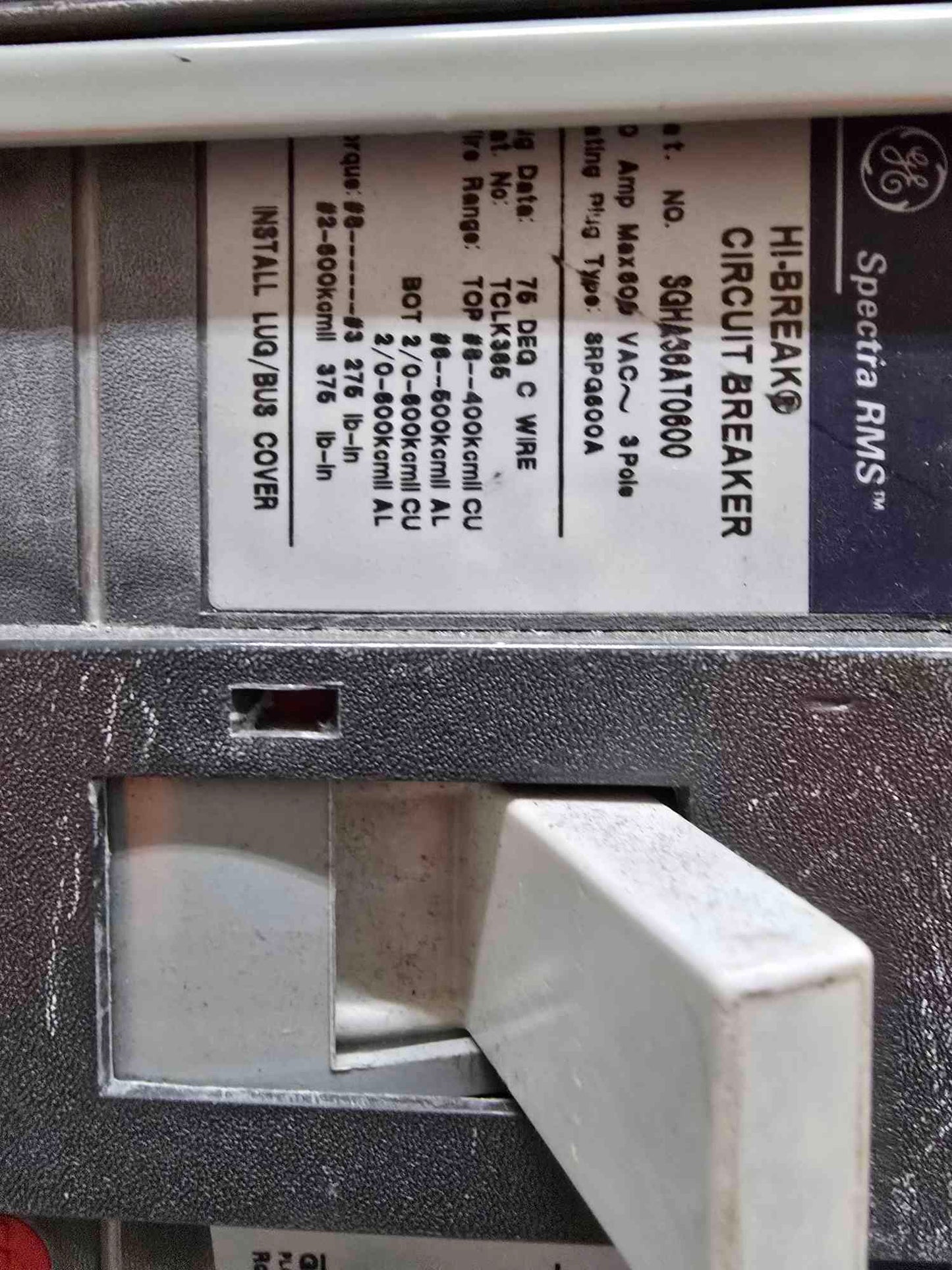 1600A Spectra Series Panelboards 480y/277v 3PH 4Wire 6 Breaker