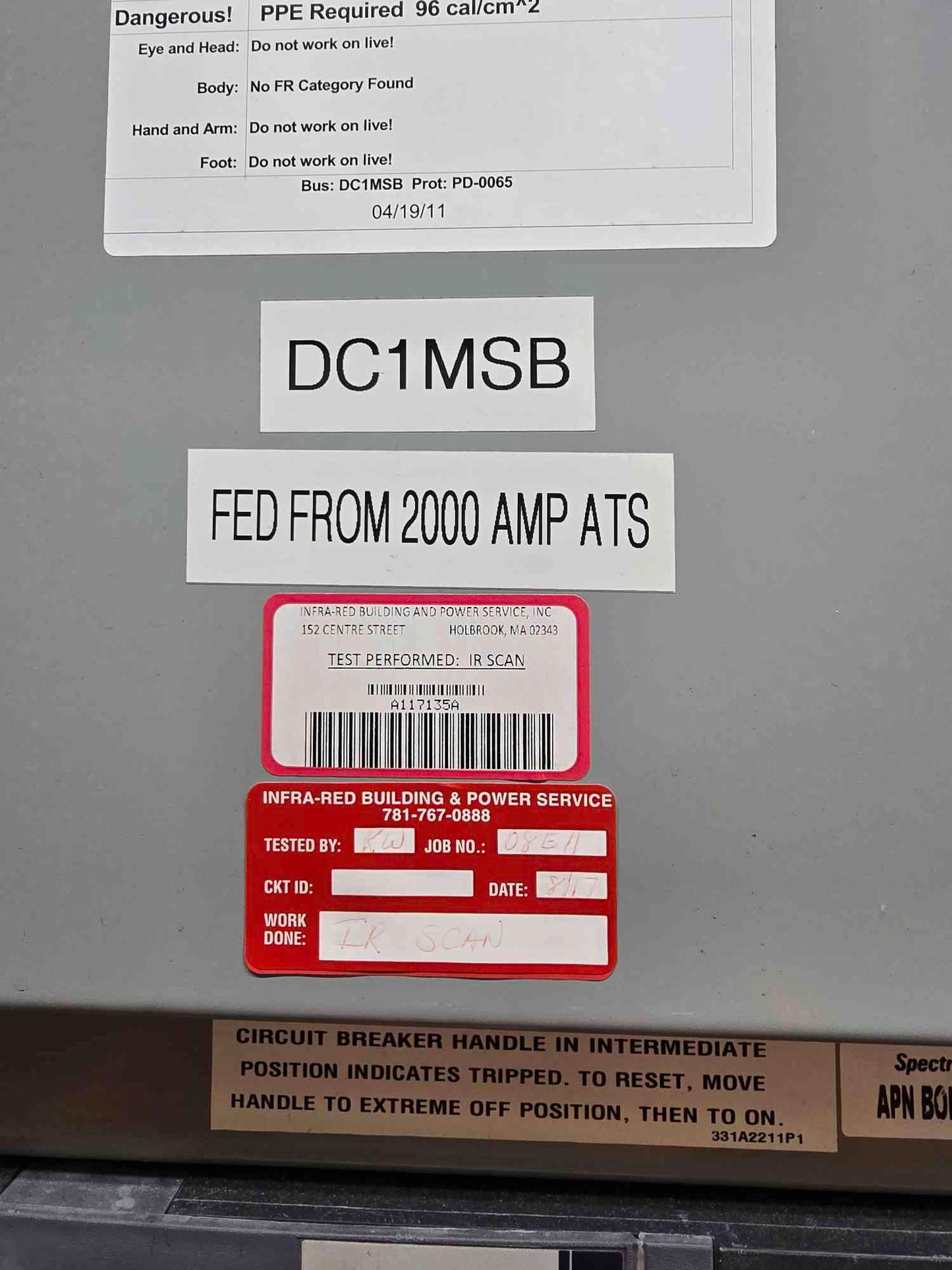 1600A Spectra Series Panelboards 480y/277v 3PH 4Wire 6 Breaker