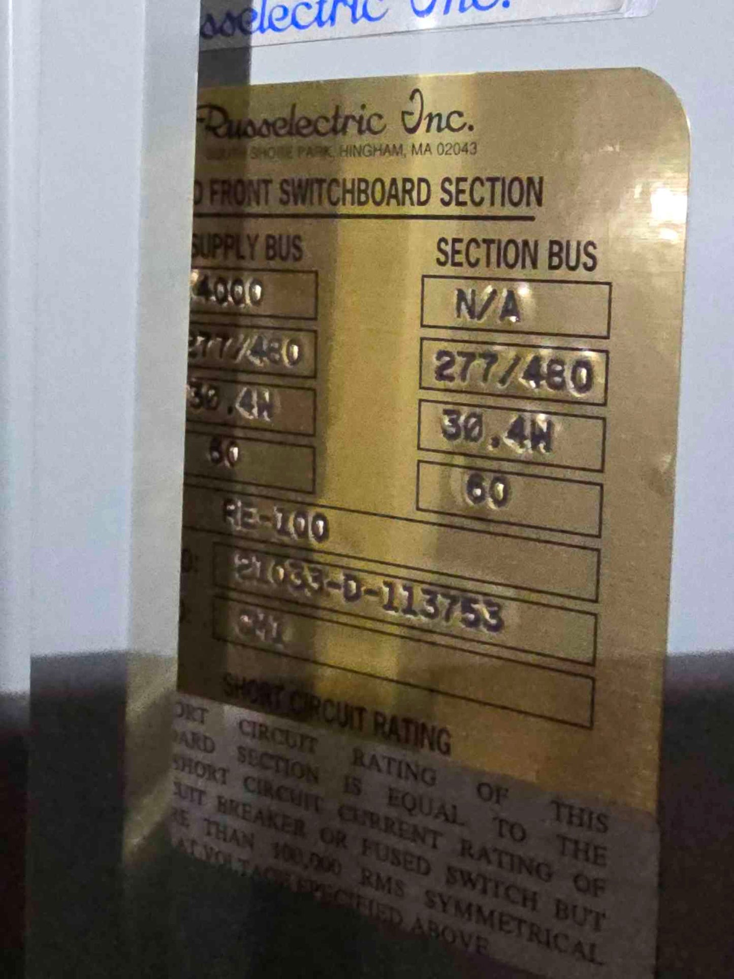 4000A Russelectric 8 Section Paralleling Switchgear 277/480V