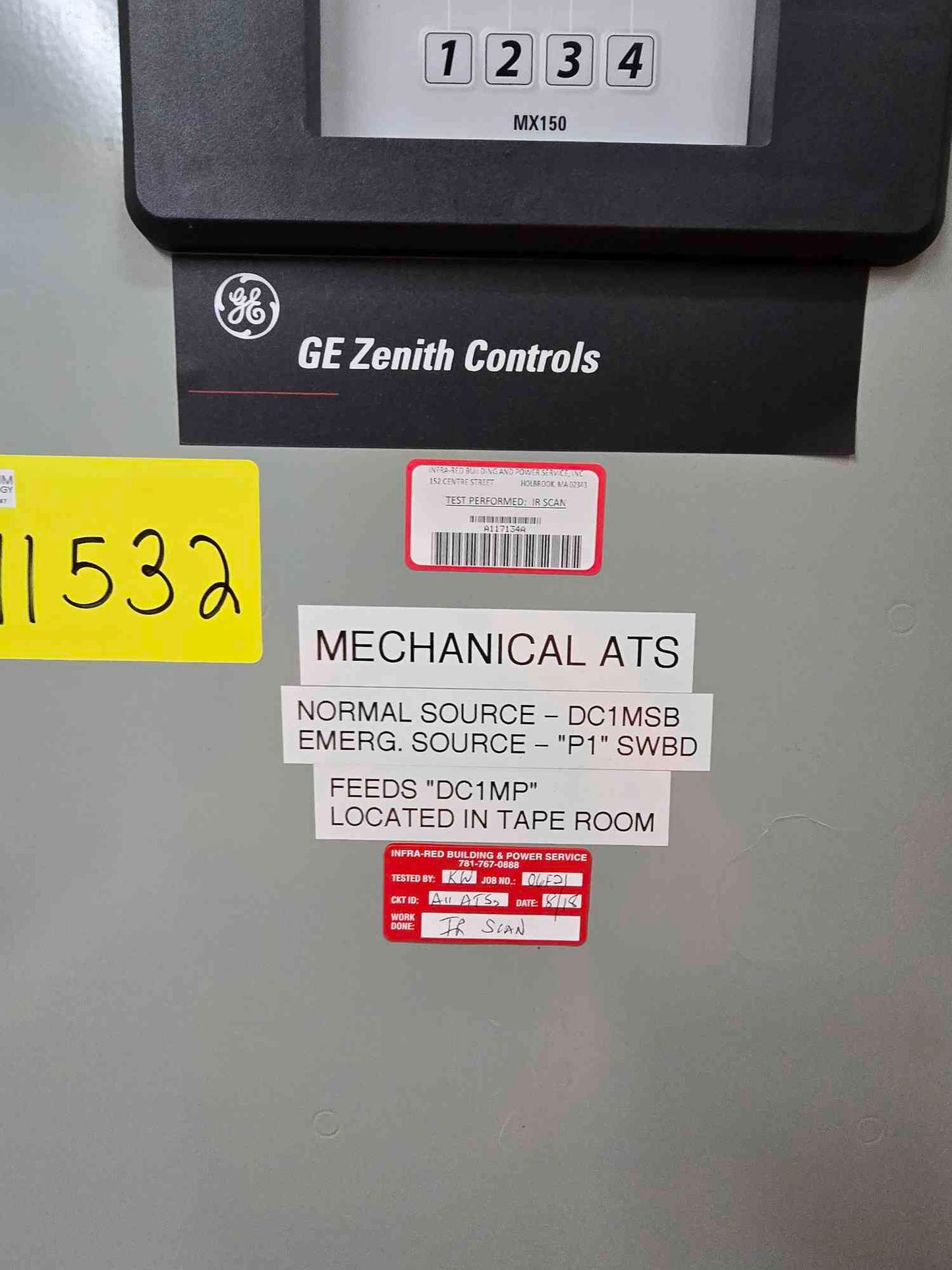 GE Zenith Controls Mechanical ATS with MX150 Microprocessor Controller