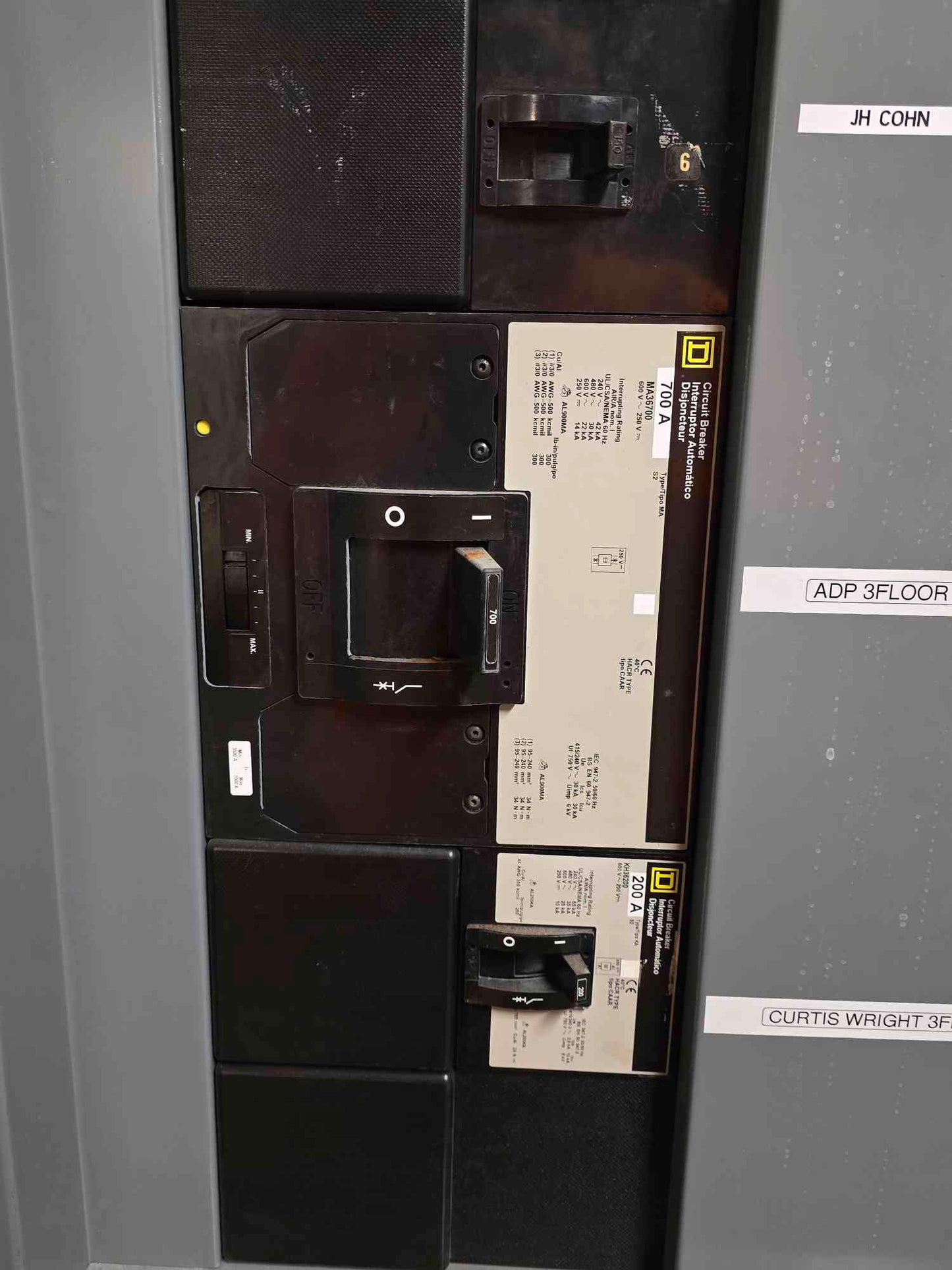 1200A Square-D I-Line Panelboard 460V - 600V Max HCWM508612N 3PH 3-Wire