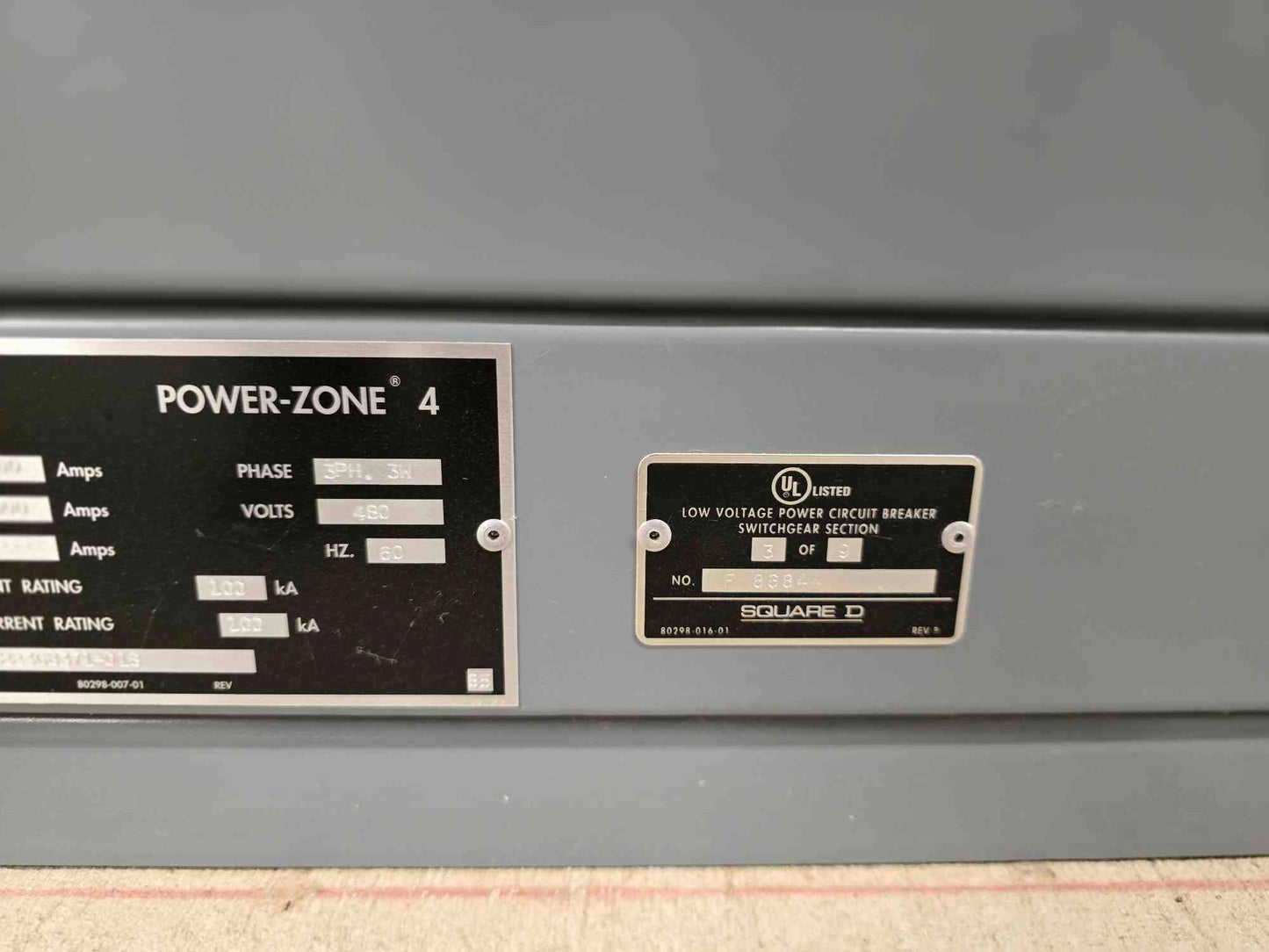Square D Power-Zone 4 Entry Switchgear 9 Section 4000Amp NW40H3 MasterPact Breakers - Cell 3