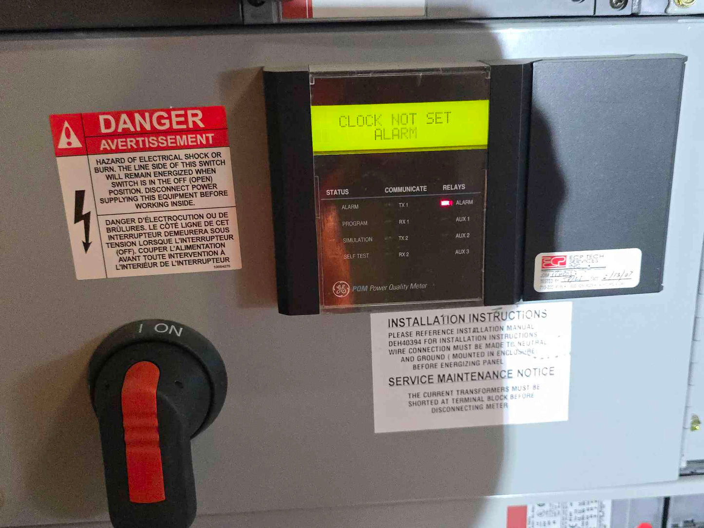 800A GE Spectra Series Panelboard 480V 3PH 4 Breakers Main & Meter - Cell 3 B