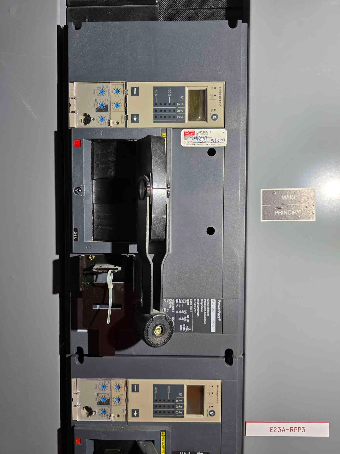 1000A I-line Square D Distribution Panelboard 1xRG1000 & 4xPG400 Breakers 208/120v - Cell 3