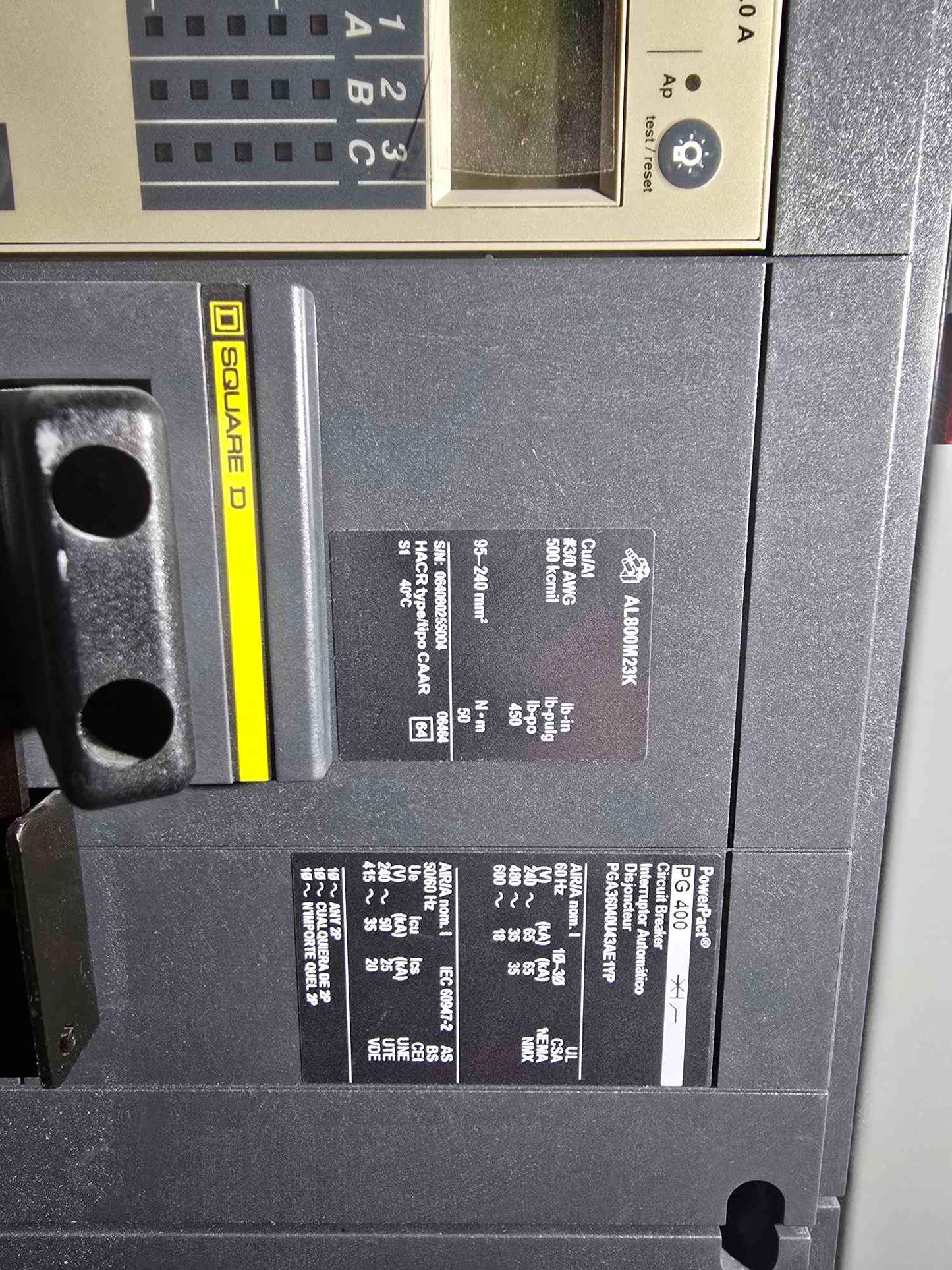 1000A I-line Square D Distribution Panelboard 1xRG1000 & 4xPG400 Breakers 208/120v - Cell 3